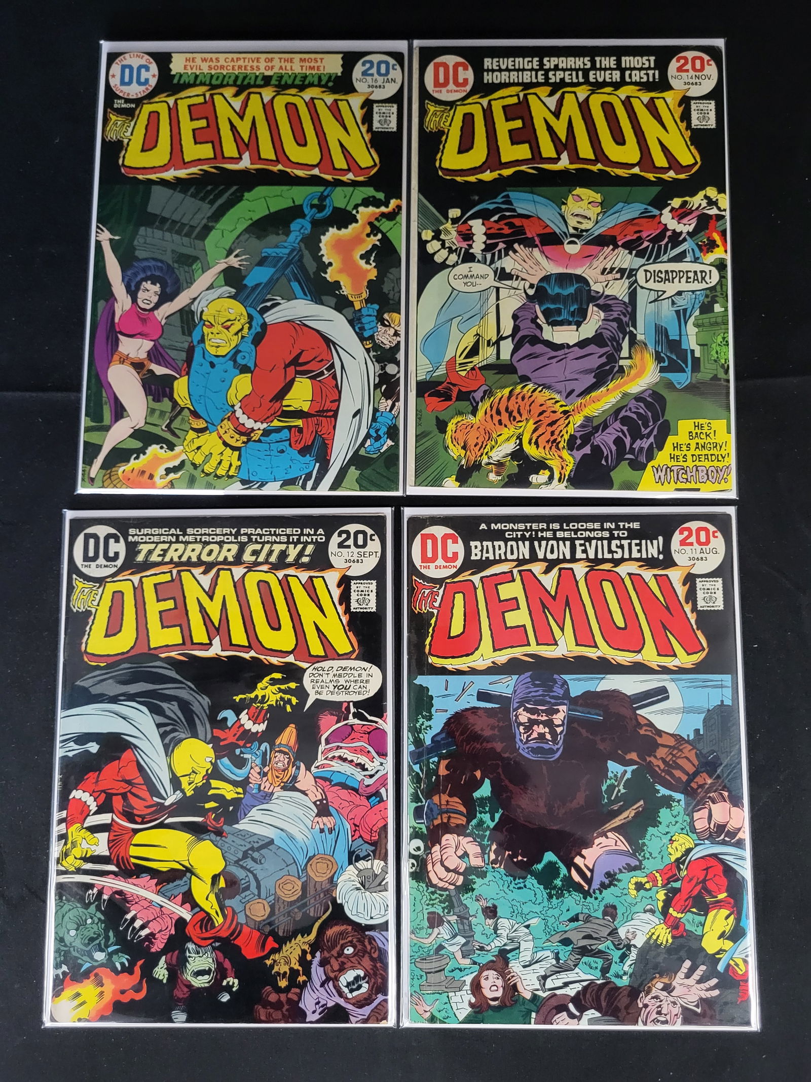 A Group of DC Comics The Demon by Jack Kirby Bronze Age Comic Books: BID PER WHAT YOU SEE IN THE PHOTO, NOT THE AI GENERATED TITLES AND DESCRIPTIONS! A group of DC Comics comic books from the original 1970s series titled The Demon, created by Jack Kirby. This collectio