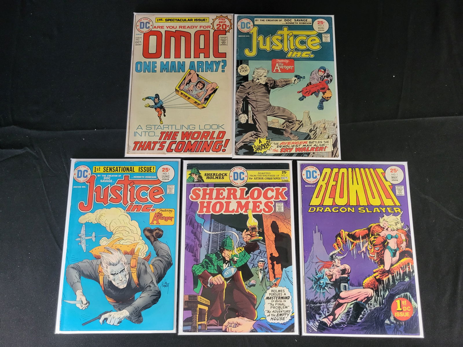 A Collection of DC Comics Bronze Age Comic Books Including Sherlock Holmes #1 and OMAC #1 (1 of 2)