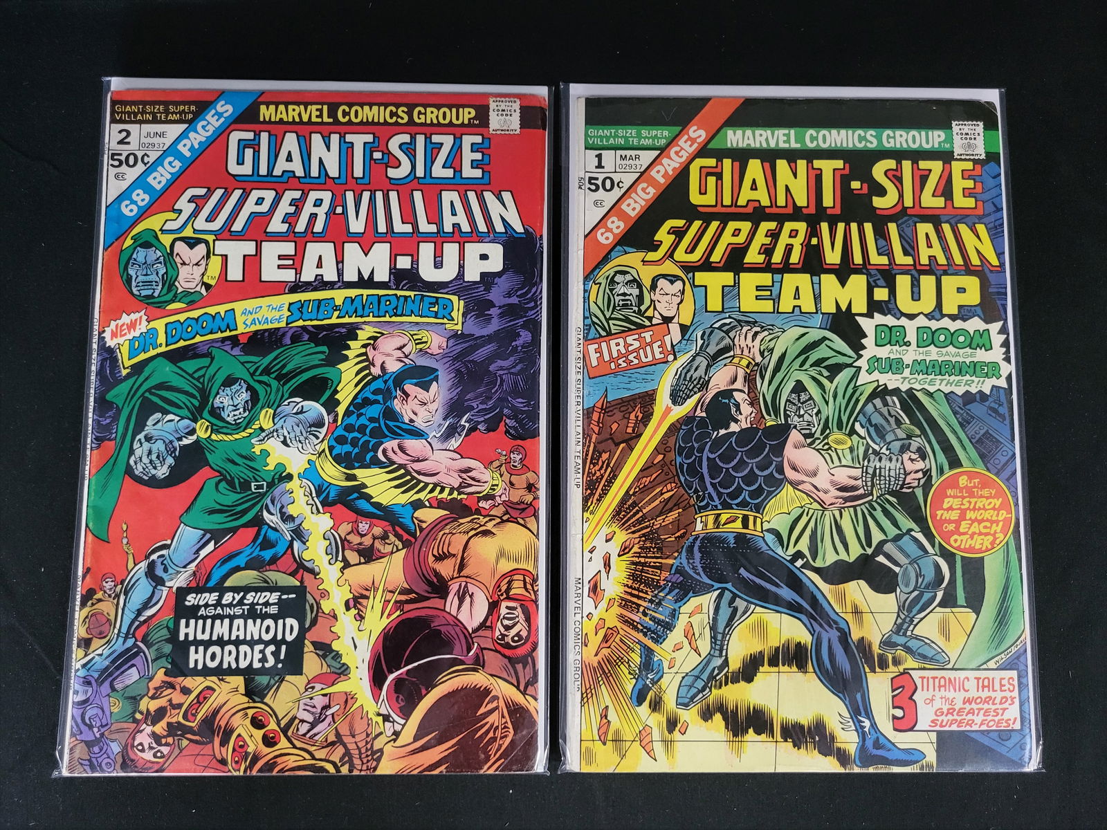 A Pair of Marvel Giant-Size Super-Villain Team-Up Comic Books Issues 1 and 2 (1 of 1)