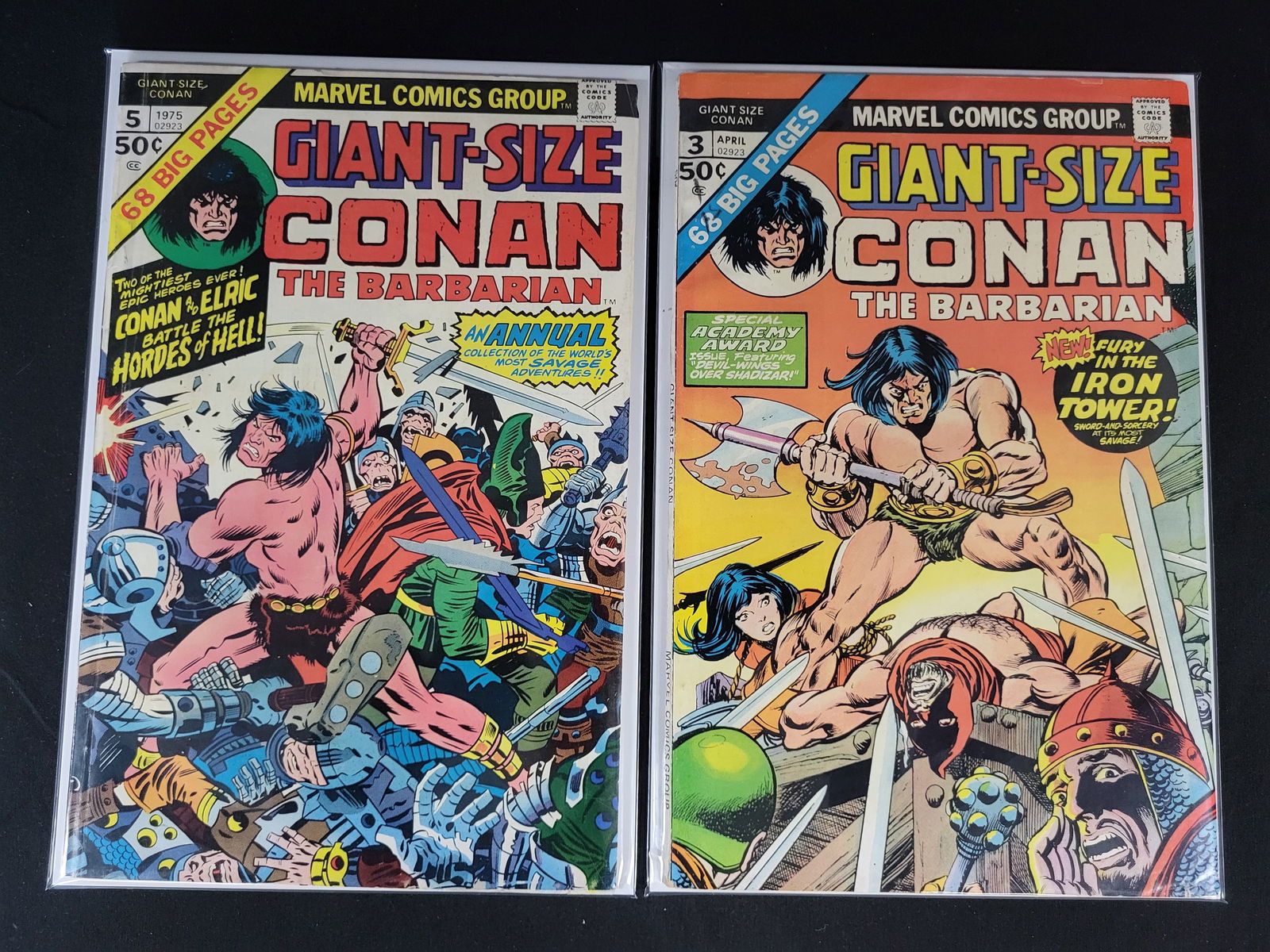 A Pair of Marvel Comics Giant-Size Conan the Barbarian Issues No. 3 and No. 5 (1 of 1)