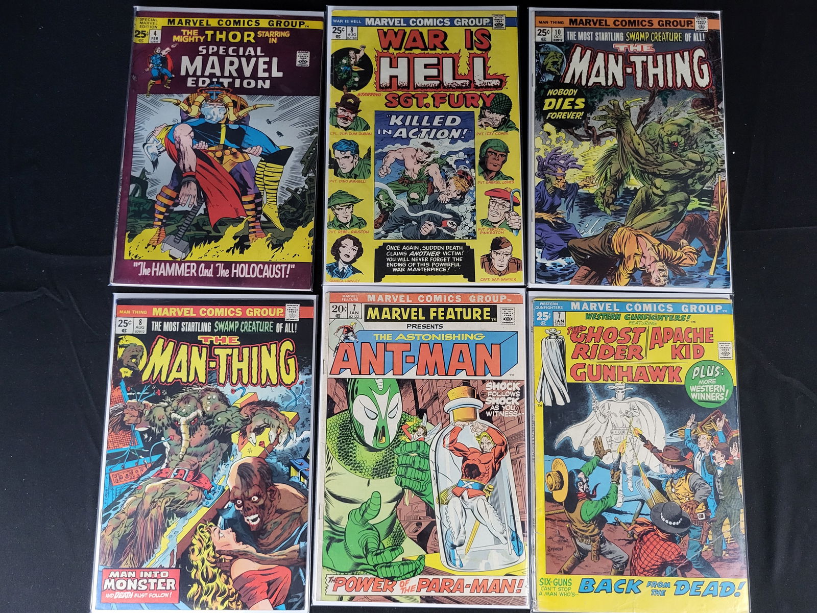 A Collection of Marvel Bronze Age Comic Books Including The Man-Thing and Marvel Feature (1 of 2)