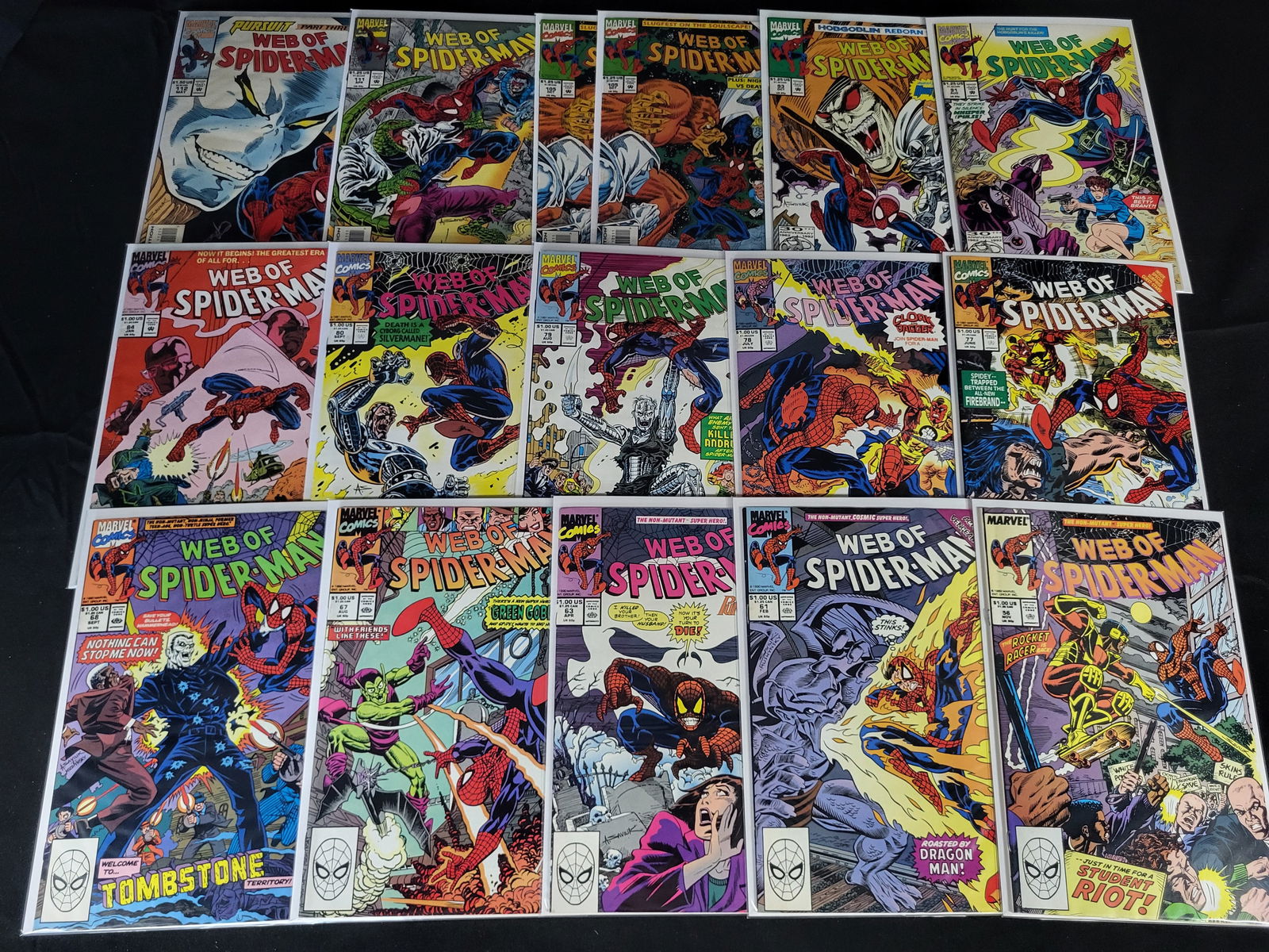 A Collection of Marvel Comics Web of Spider-Man Comic Books (1 of 3)