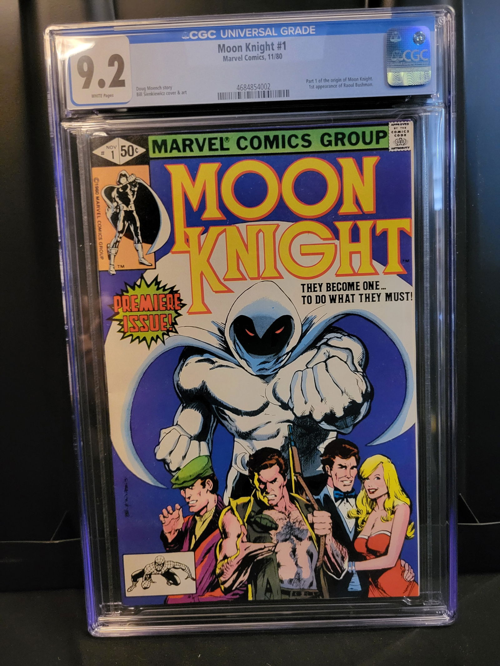 Marvel Comics Moon Knight #1 CGC 9.2 Newsstand Edition (1 of 2)