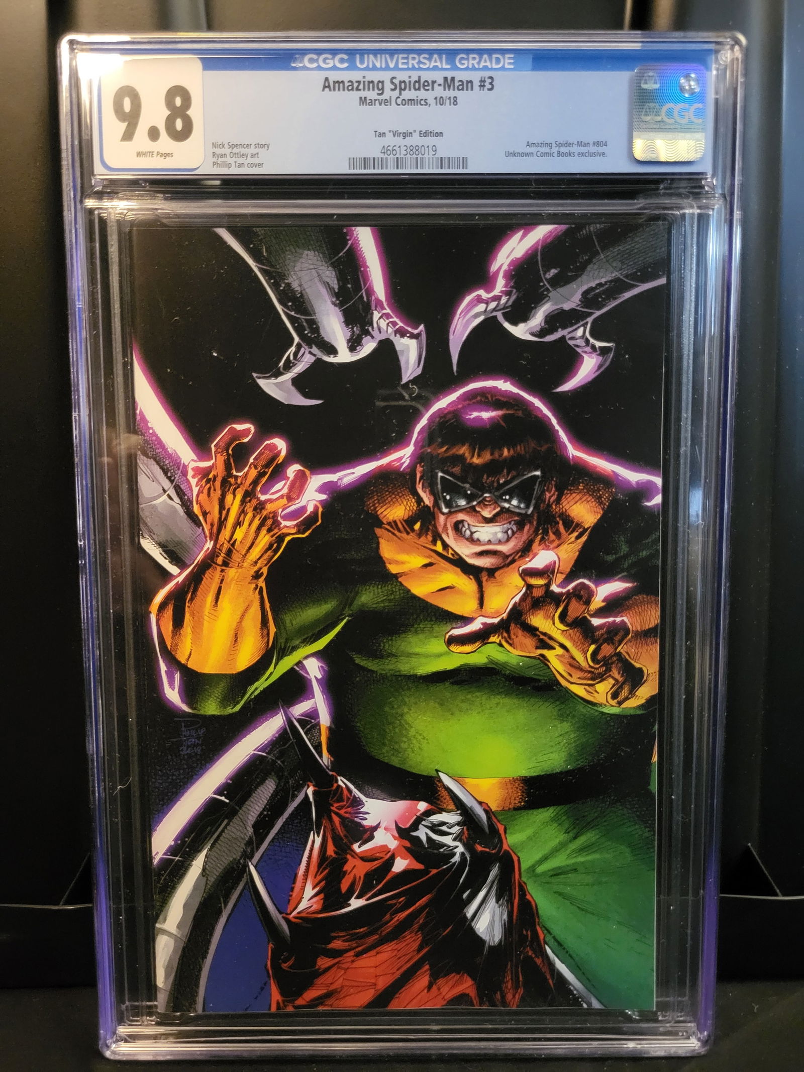 Amazing Spider-Man #3 Phillip Tan Virgin Variant Marvel Comics 2018 CGC 9.8 (1 of 2)