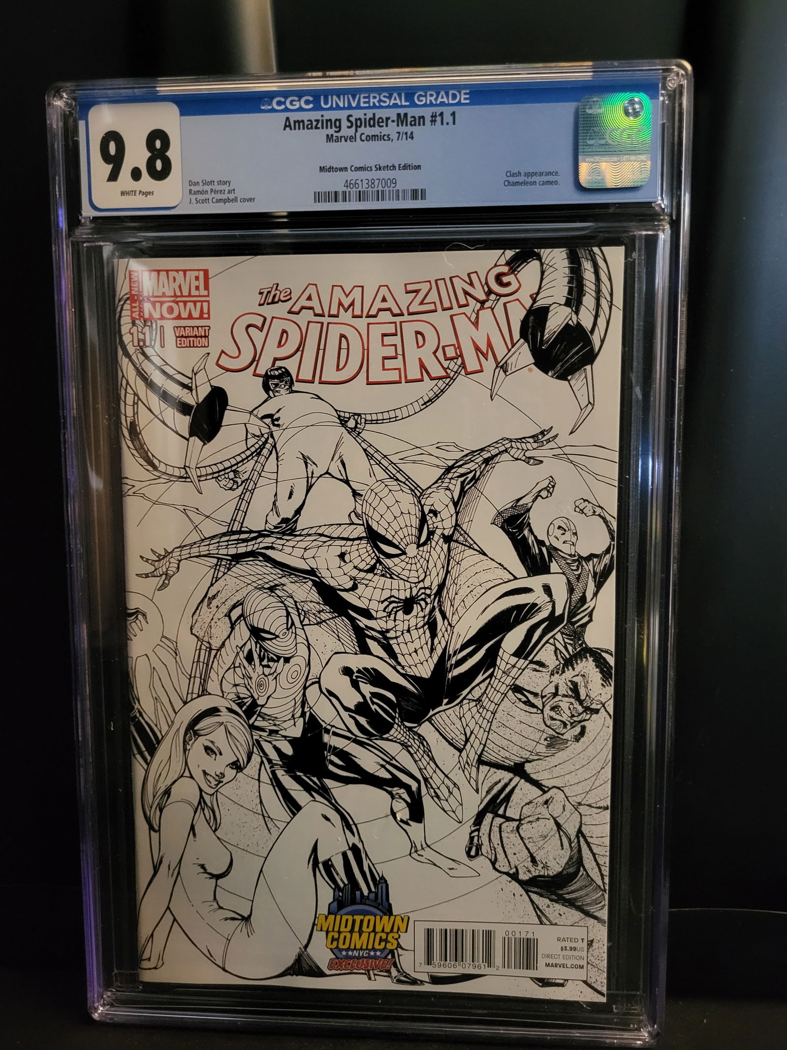 Amazing Spider-Man #1.1 Midtown Comics Sketch Edition Variant CGC 9.8 (1 of 2)