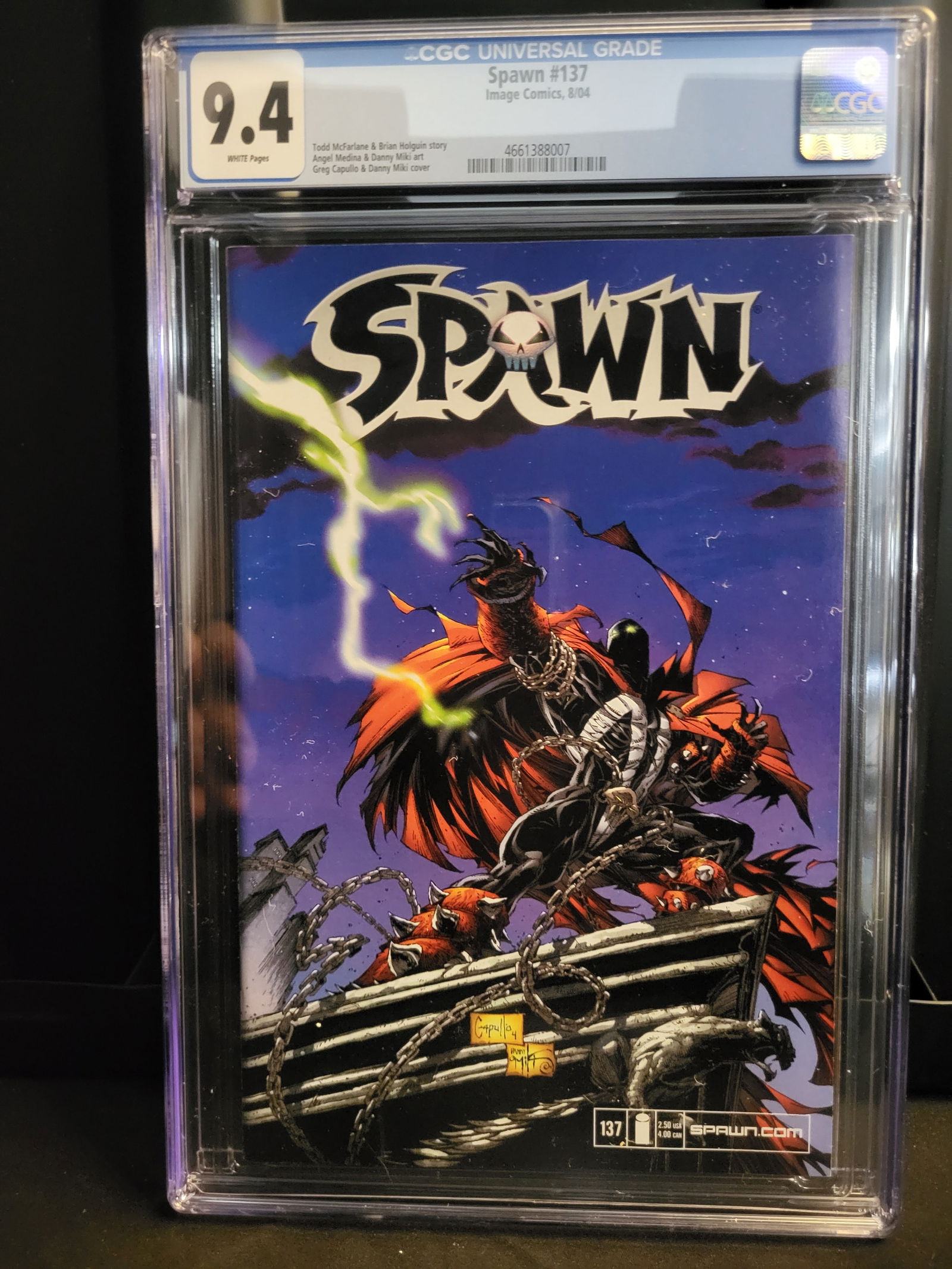 Spawn #137 Low Print Run Image Comics 2004 CGC 9.4: BID PER WHAT YOU SEE IN THE PHOTO, NOT THE AI GENERATED TITLES AND DESCRIPTIONS! This lot features a copy of Spawn #137, published by Image Comics in August 2004. Web intelligence identifies this spec