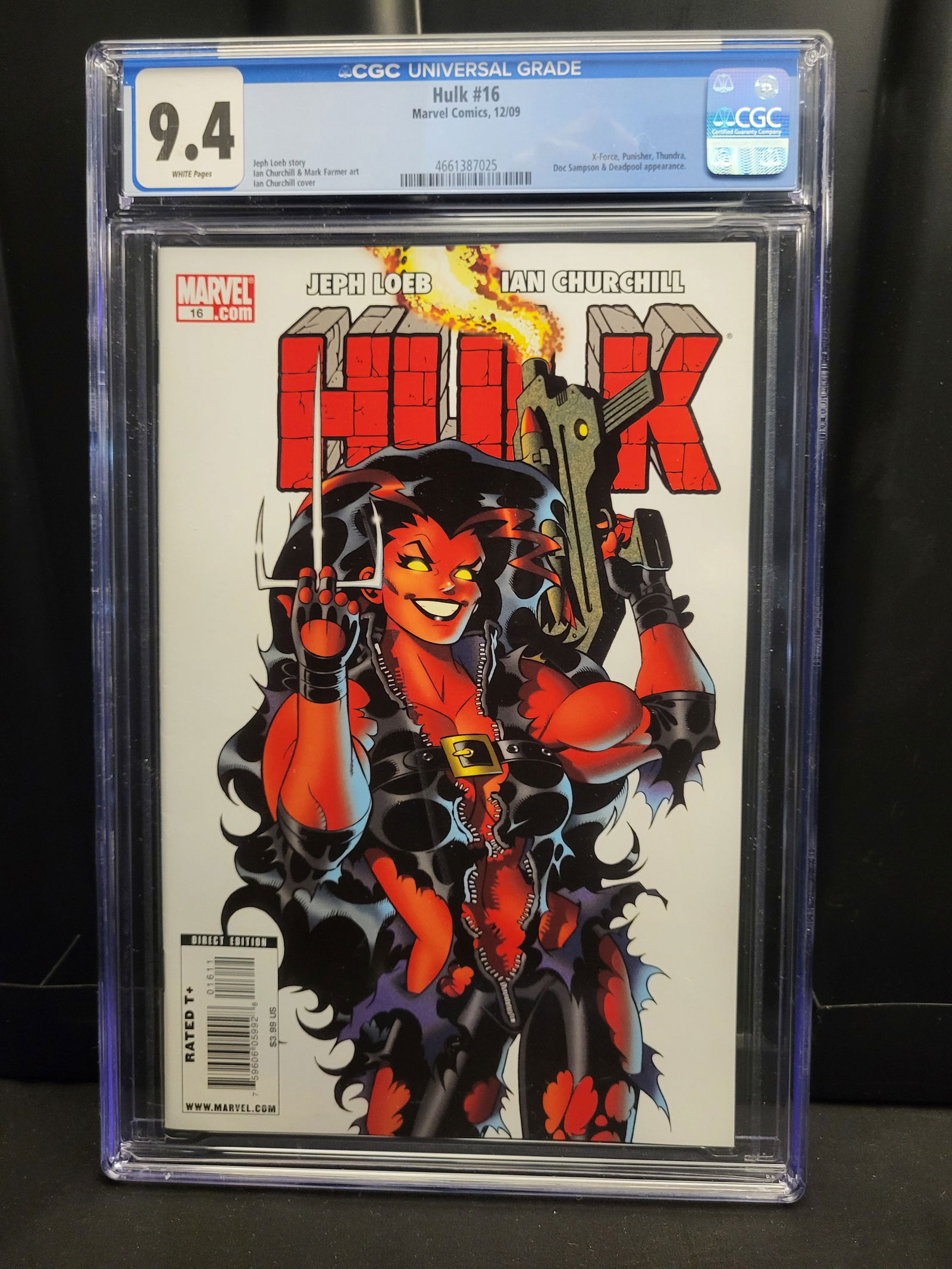 Hulk #16 Marvel Comics 2009 First Full Appearance of Red She-Hulk CGC 9.4 (1 of 2)