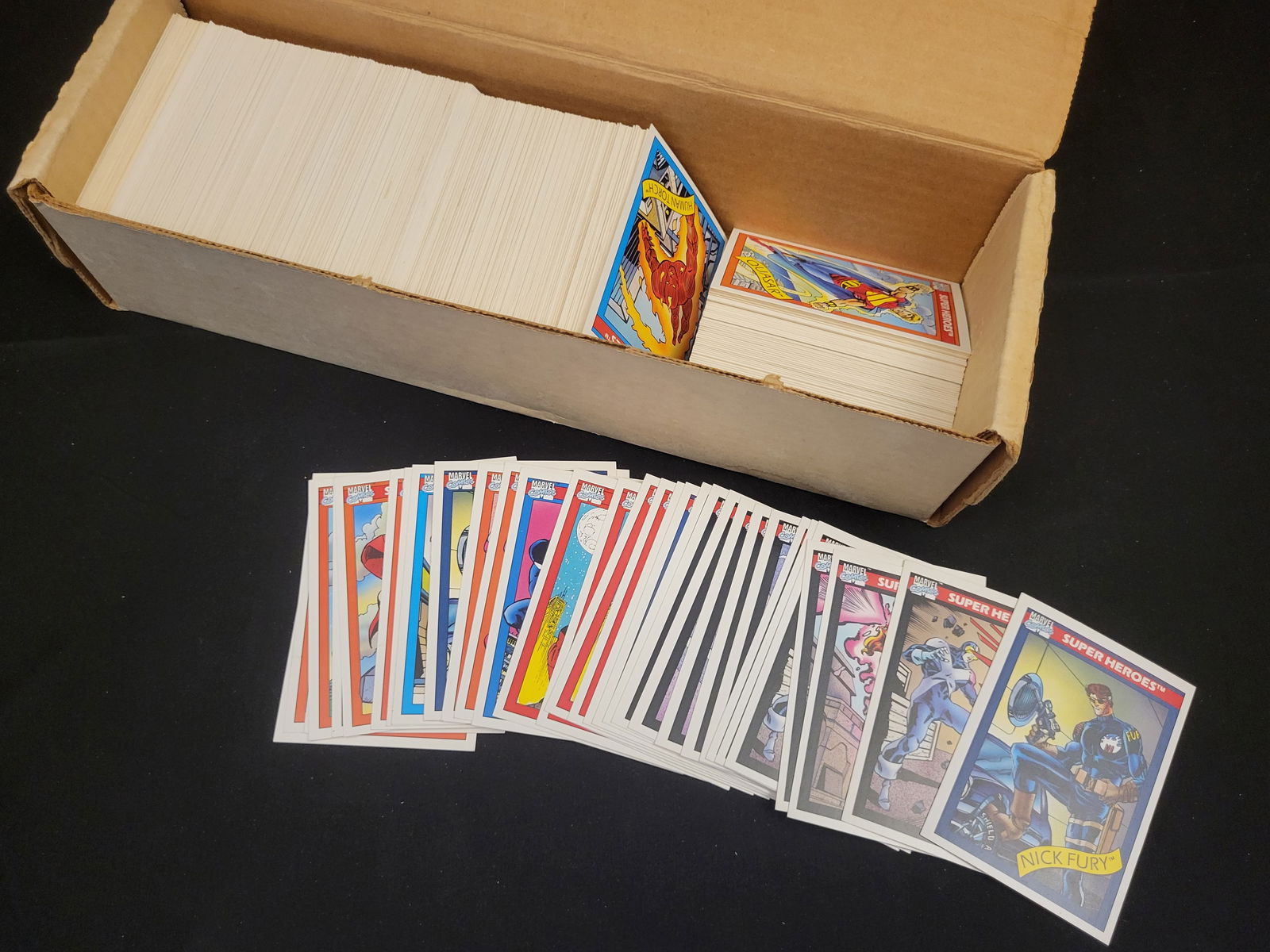 A Collection of 1990 Impel Marvel Universe Series 1 Trading Cards (1 of 3)