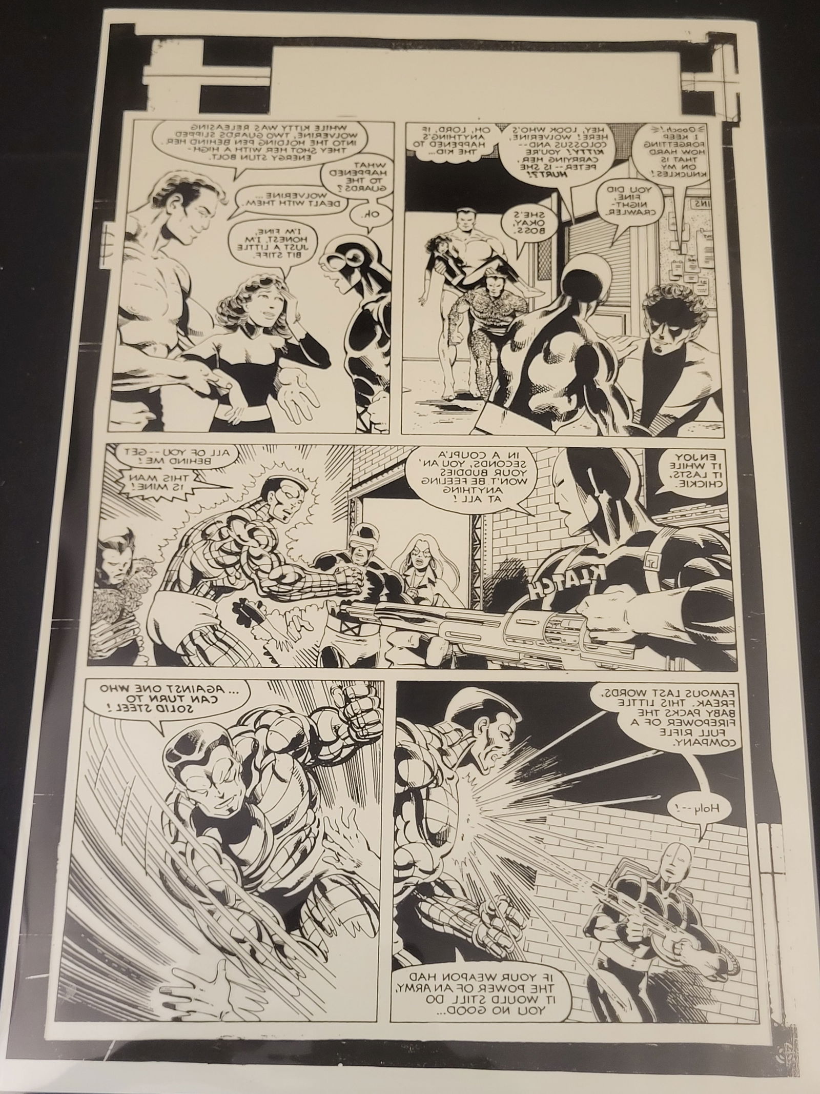 Marvel X-Men Comic Book Production Film Featuring Colossus, Wolverine, Nightcrawler, and Kitty Pryde (1 of 2)