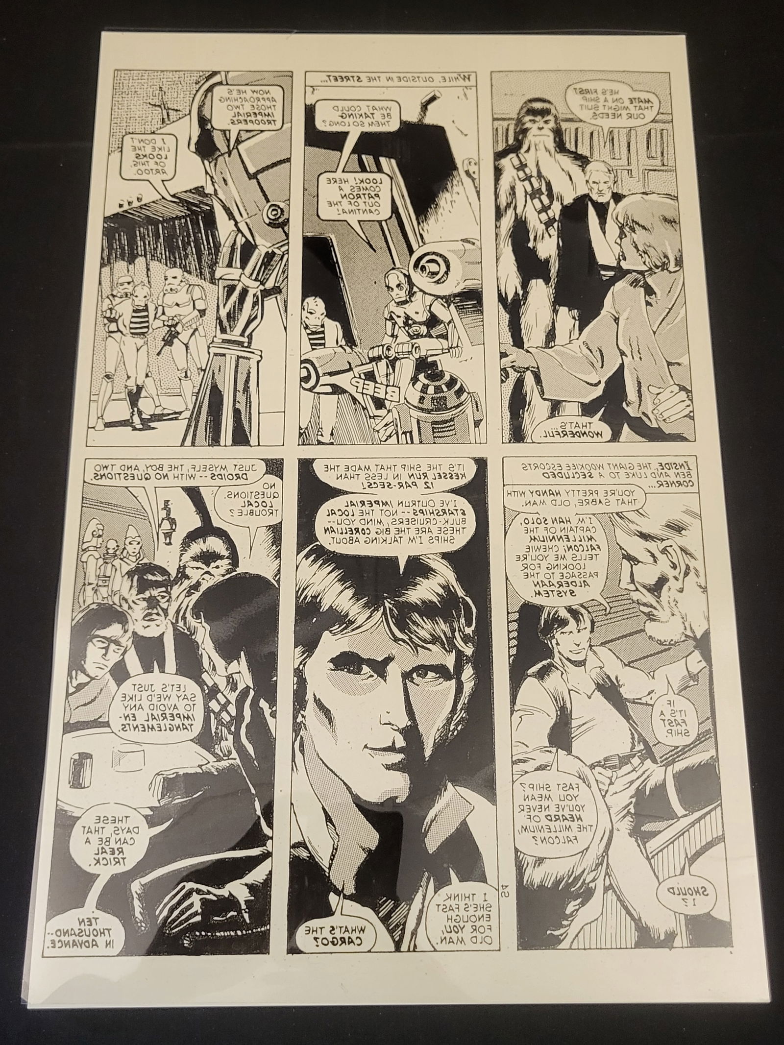 Star Wars Comic Book Production Film Transparency, Page 24 (1 of 1)