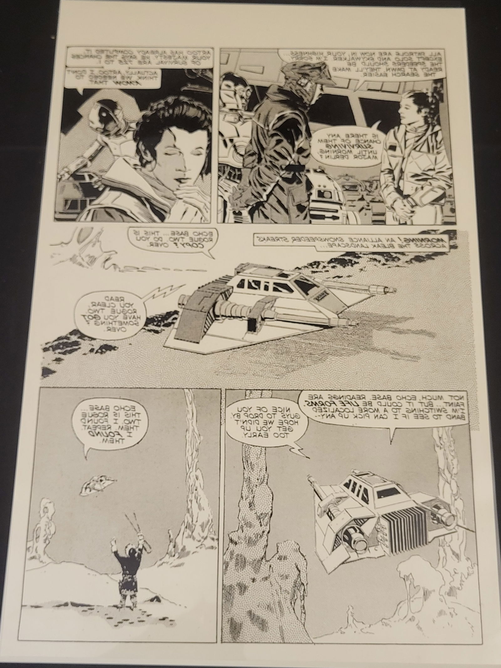 A Star Wars: The Empire Strikes Back Comic Production Proof Page (1 of 2)