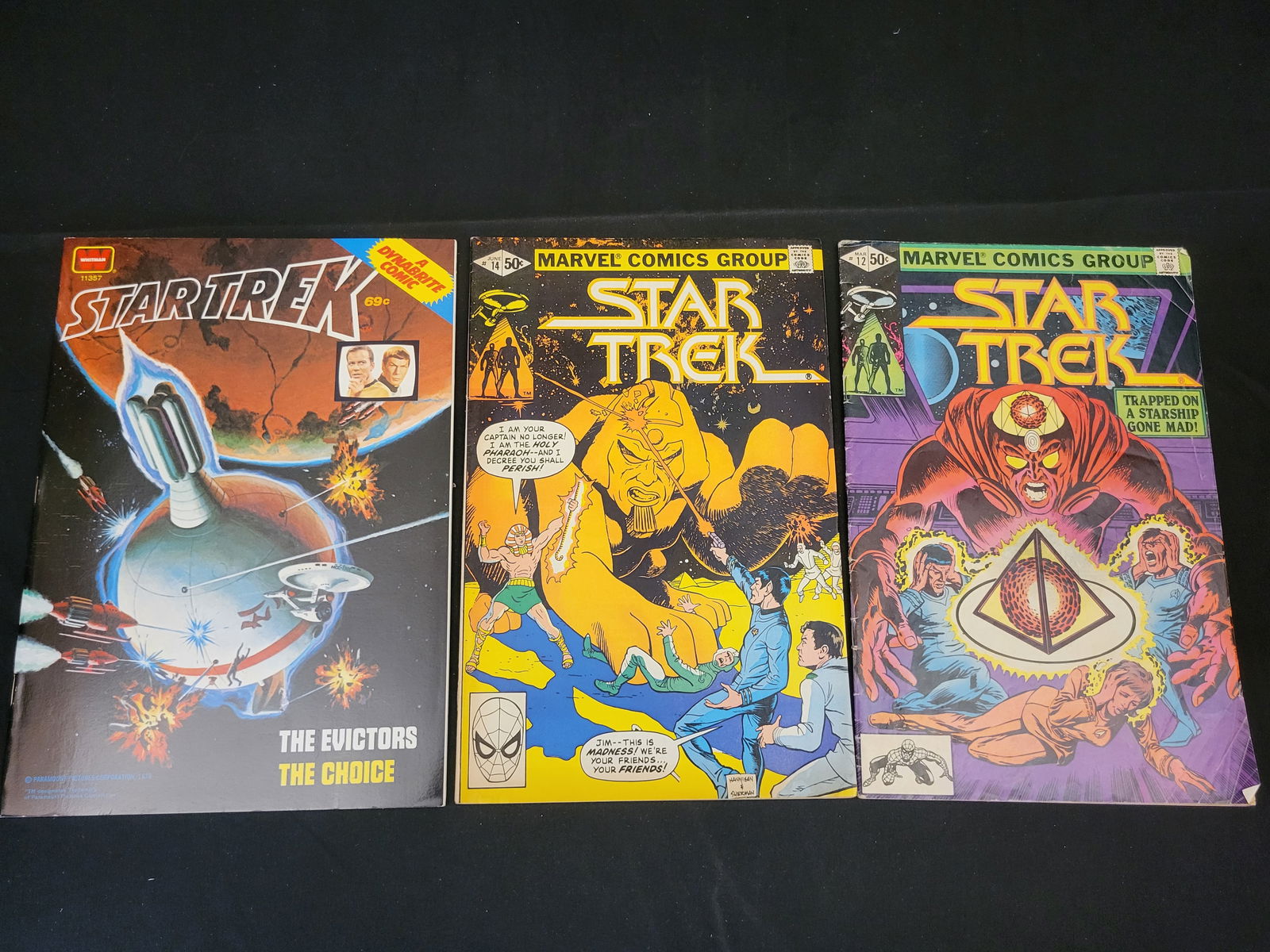 Three Vintage Star Trek Comic Books Including Marvel Comics Group and Whitman Dynabrite Editions (1 of 4)