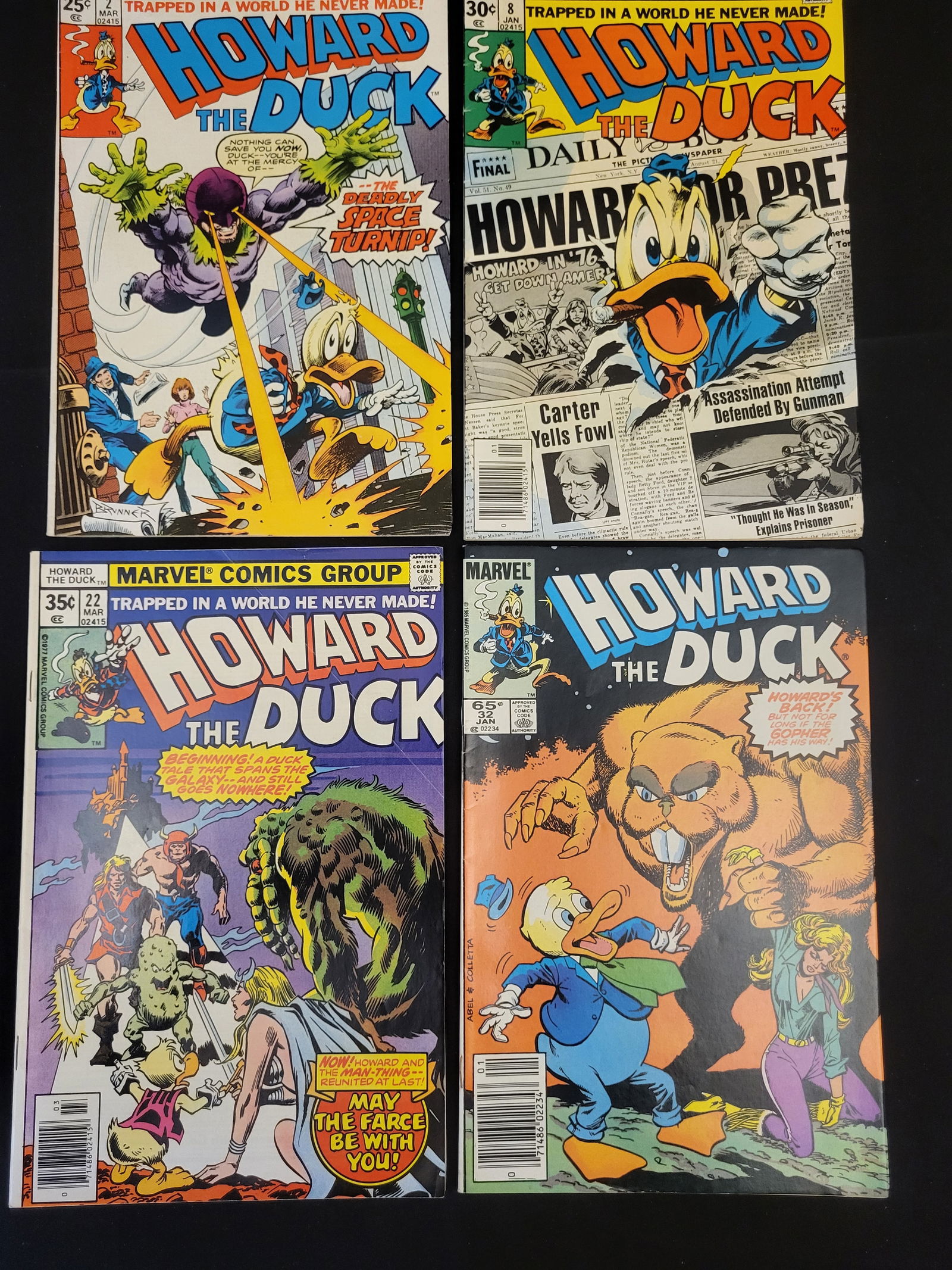 A Group of Marvel Comics Group Howard the Duck Comic Books (1 of 2)