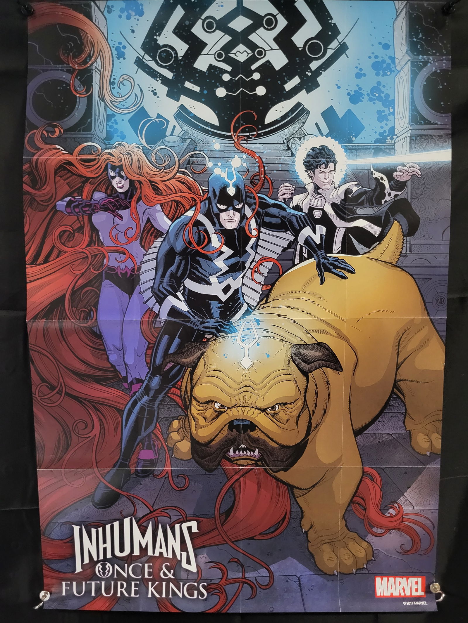 Marvel Comics Inhumans Once and Future Kings 24x36 Promo Poster: BID PER WHAT YOU SEE IN THE PHOTO, NOT THE AI GENERATED TITLES AND DESCRIPTIONS! A Marvel Comics promotional poster for the 2017 series Inhumans: Once and Future Kings. The printed paper poster featur