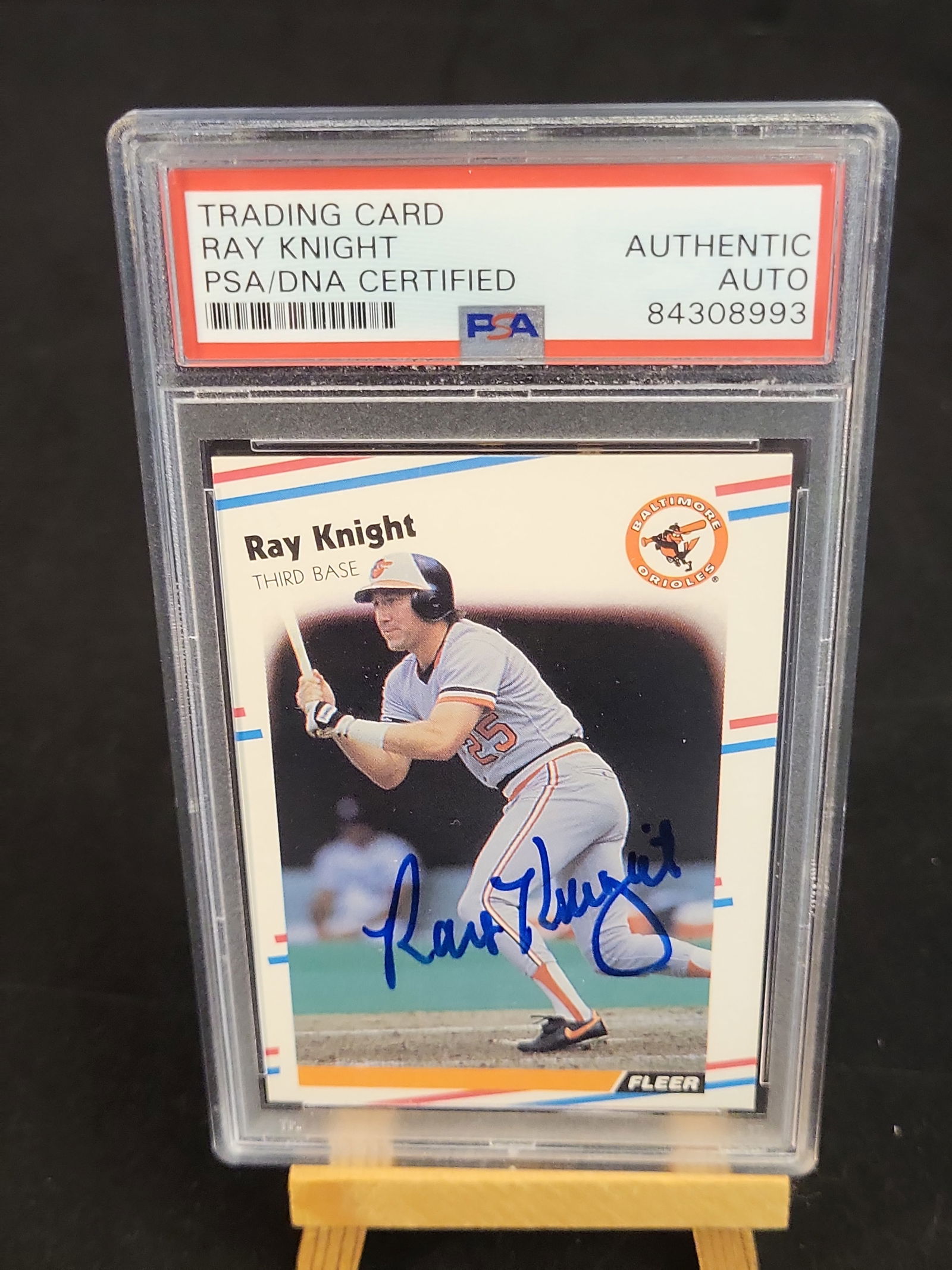 I00862 | 1988 Fleer Ray Knight Baltimore Orioles Signed Card PSA/DNA Authentic Auto (1 of 6)