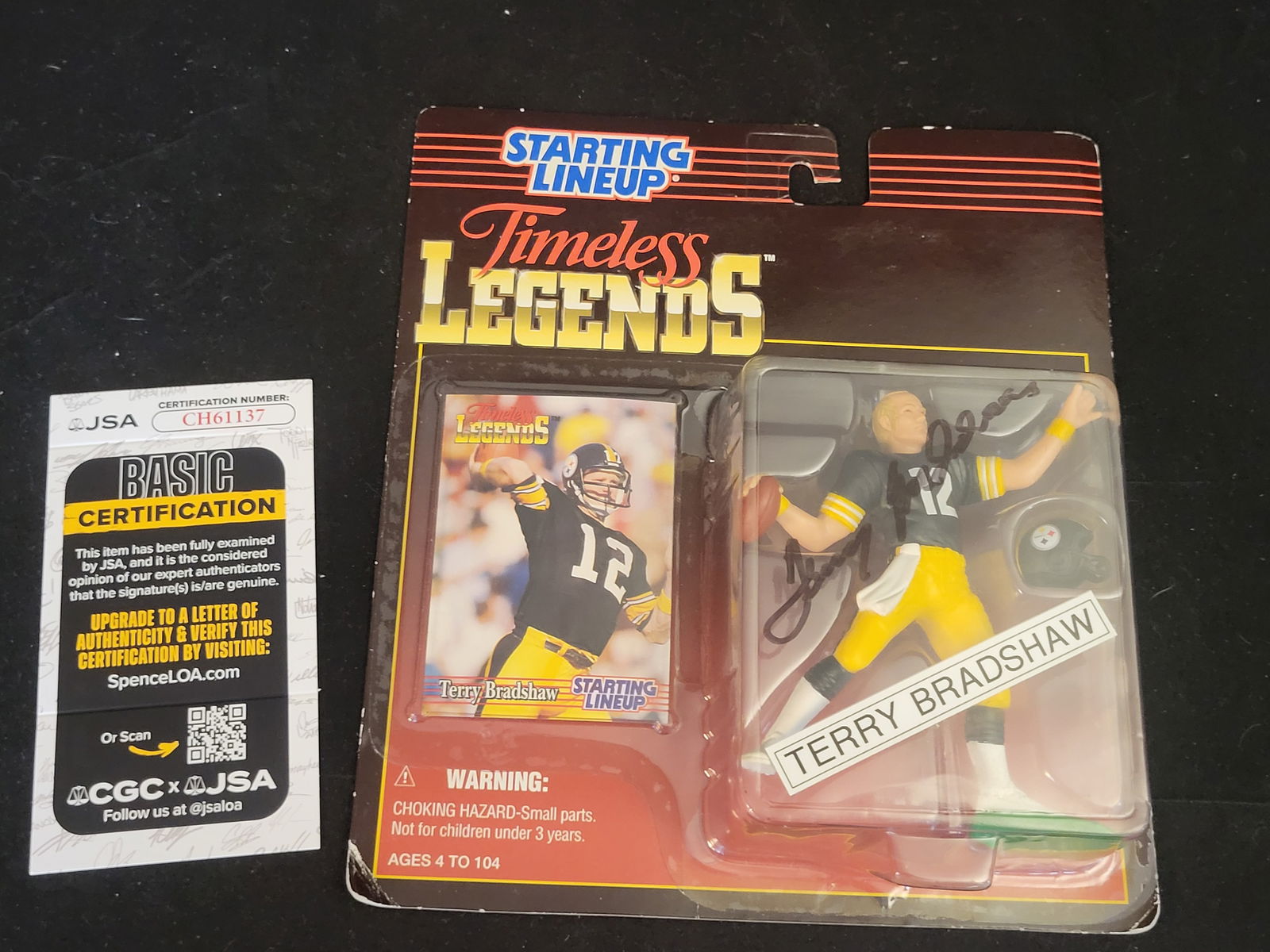 I00816 | Terry Bradshaw Signed Kenner Starting Lineup Action Figure, JSA Authenticated (1 of 18)