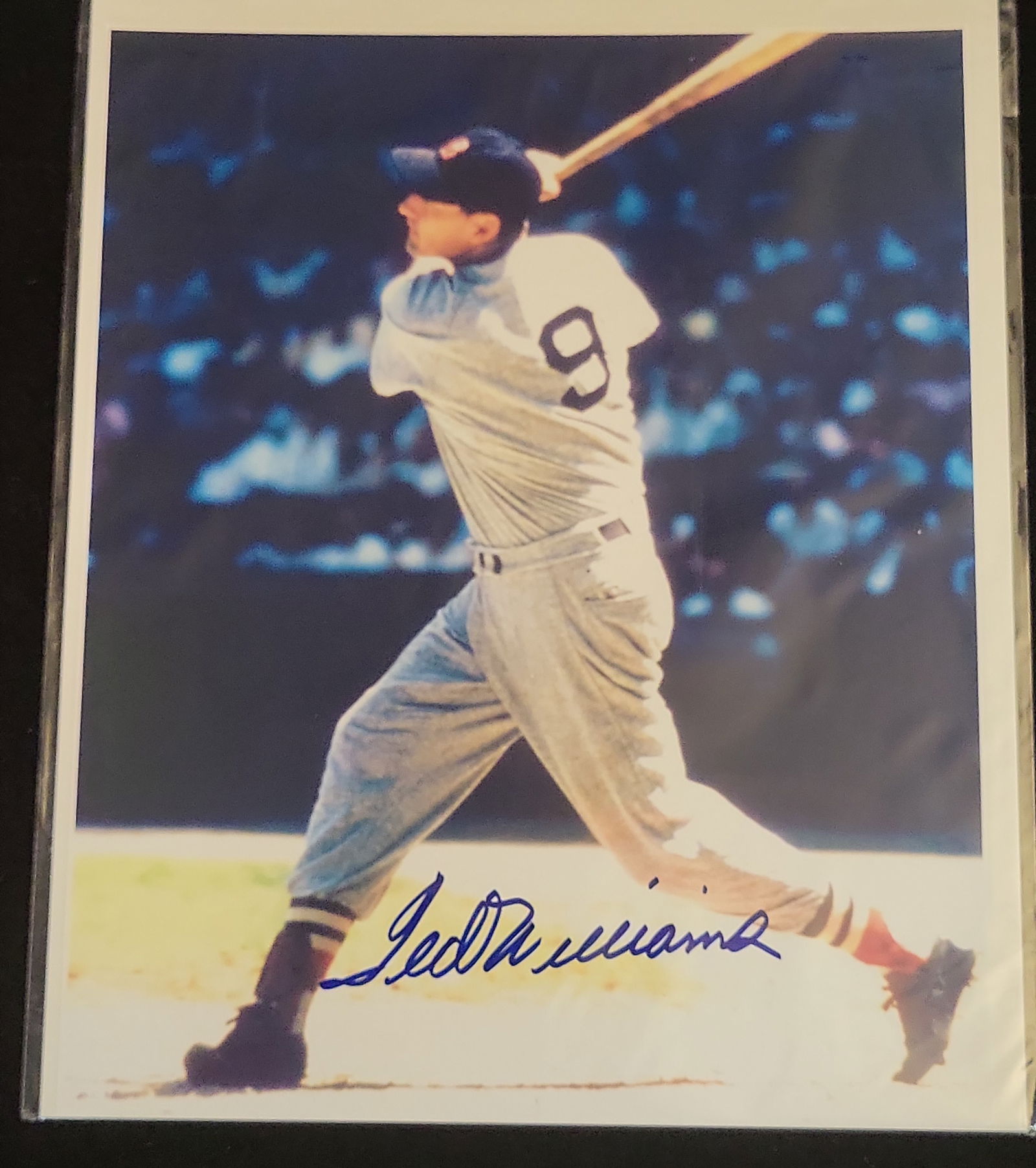 I00917 | Ted Williams Signed Boston Red Sox Color Photograph, Unauthenticated (1 of 2)