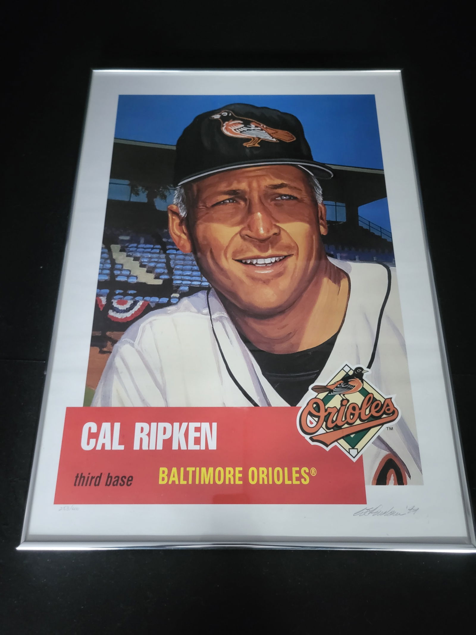 I00583 | Bill Purdom Cal Ripken Fifty-Three Topps Gallery Heritage Limited Edition Signed Offset Lit: BID PER WHAT YOU SEE IN THE PHOTO, NOT THE AI GENERATED TITLES AND DESCRIPTIONS! Bill Purdom Cal Ripken Fifty-Three Topps Gallery Heritage Limited Edition Signed Offset Lithograph 1999 This limited ed
