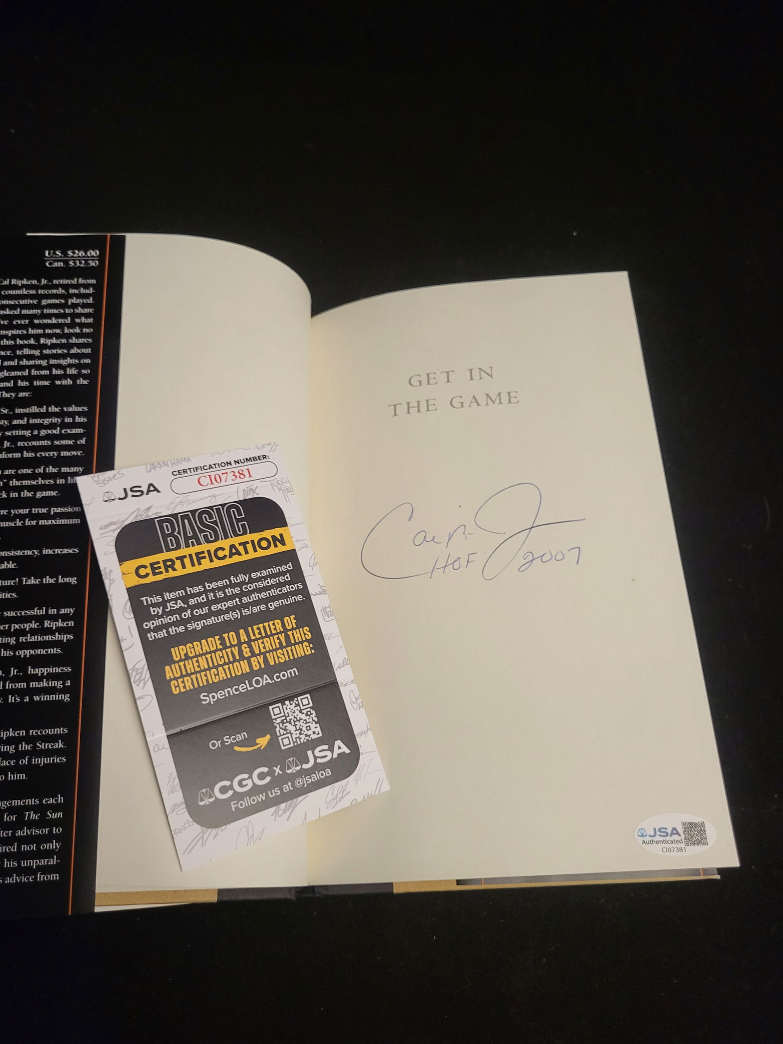 I00589 | A Collection of Baltimore Orioles Memorabilia Including Signed Cal Ripken Jr. Book JSA: BID PER WHAT YOU SEE IN THE PHOTO, NOT THE AI GENERATED TITLES AND DESCRIPTIONS! A Collection of Baltimore Orioles Memorabilia Including Signed Cal Ripken Jr. Book JSA This collection of Baltimore Ori