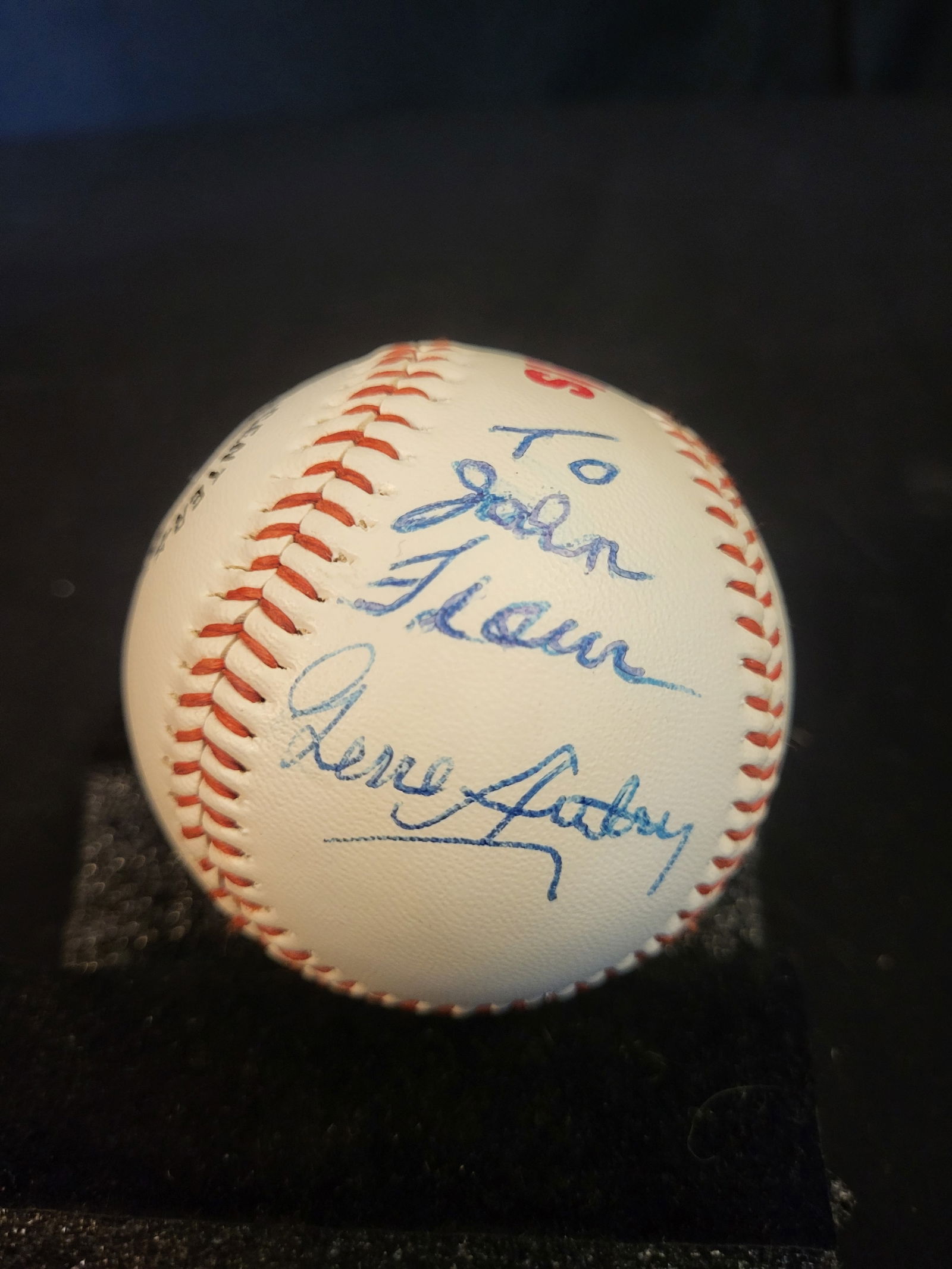 I00653 | Spalding Synthetic Cover Baseball Signed by Gene Autry with Angels Logo (1 of 12)