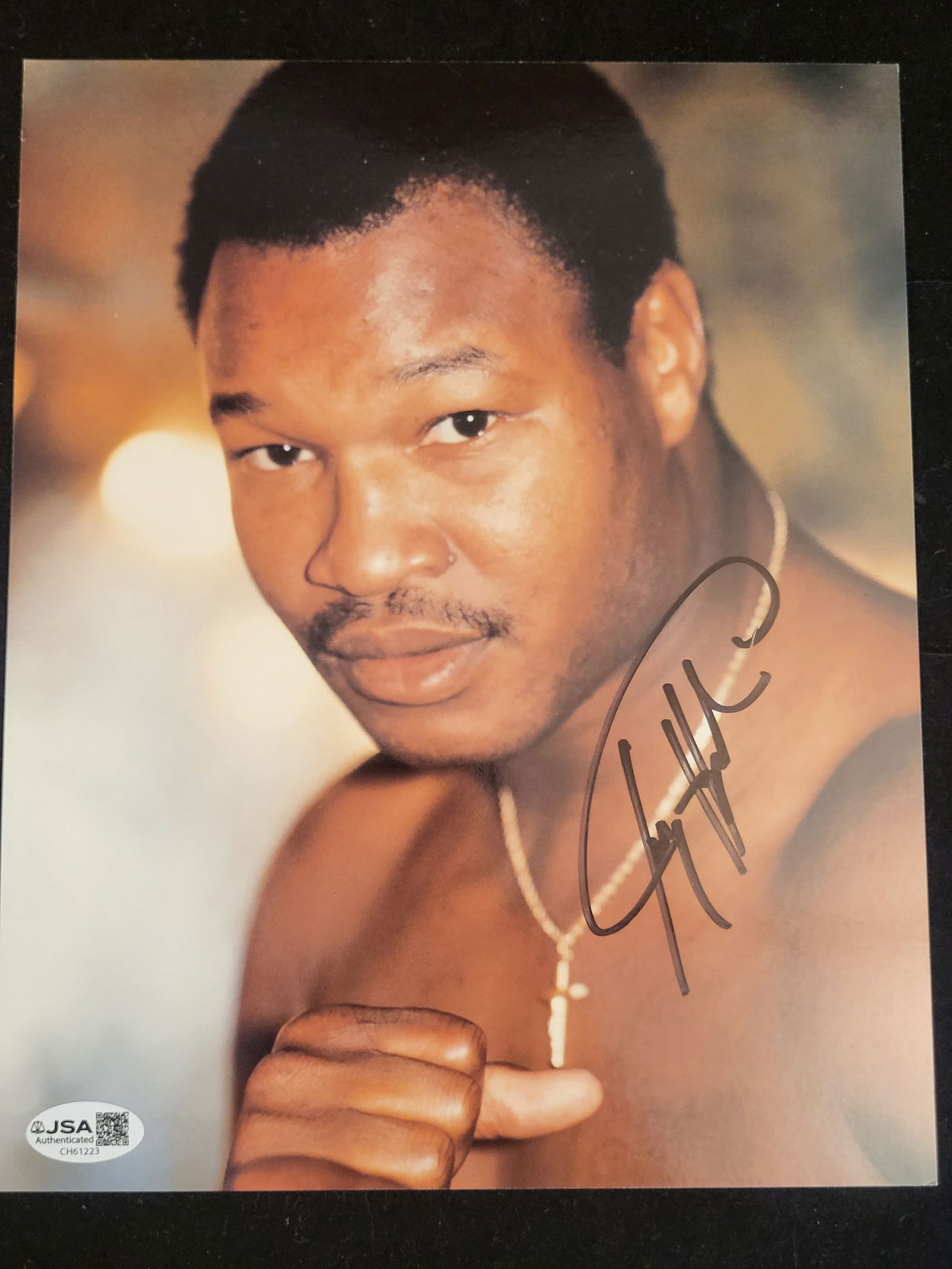 I00799 | Larry Holmes Signed Color Photograph with JSA Authentication (1 of 9)