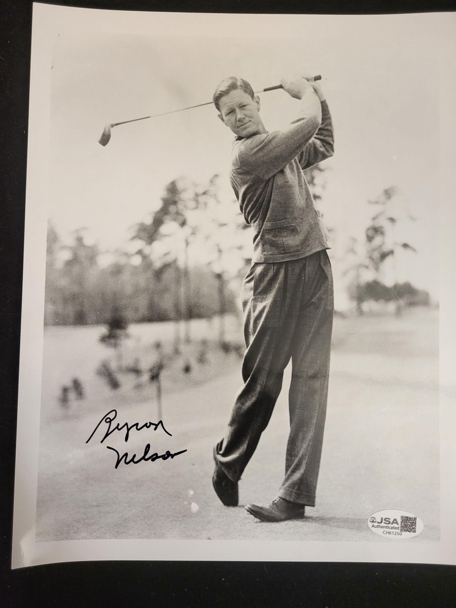 I00726 | Byron Nelson Autographed Black and White Photograph with JSA Certification (1 of 9)