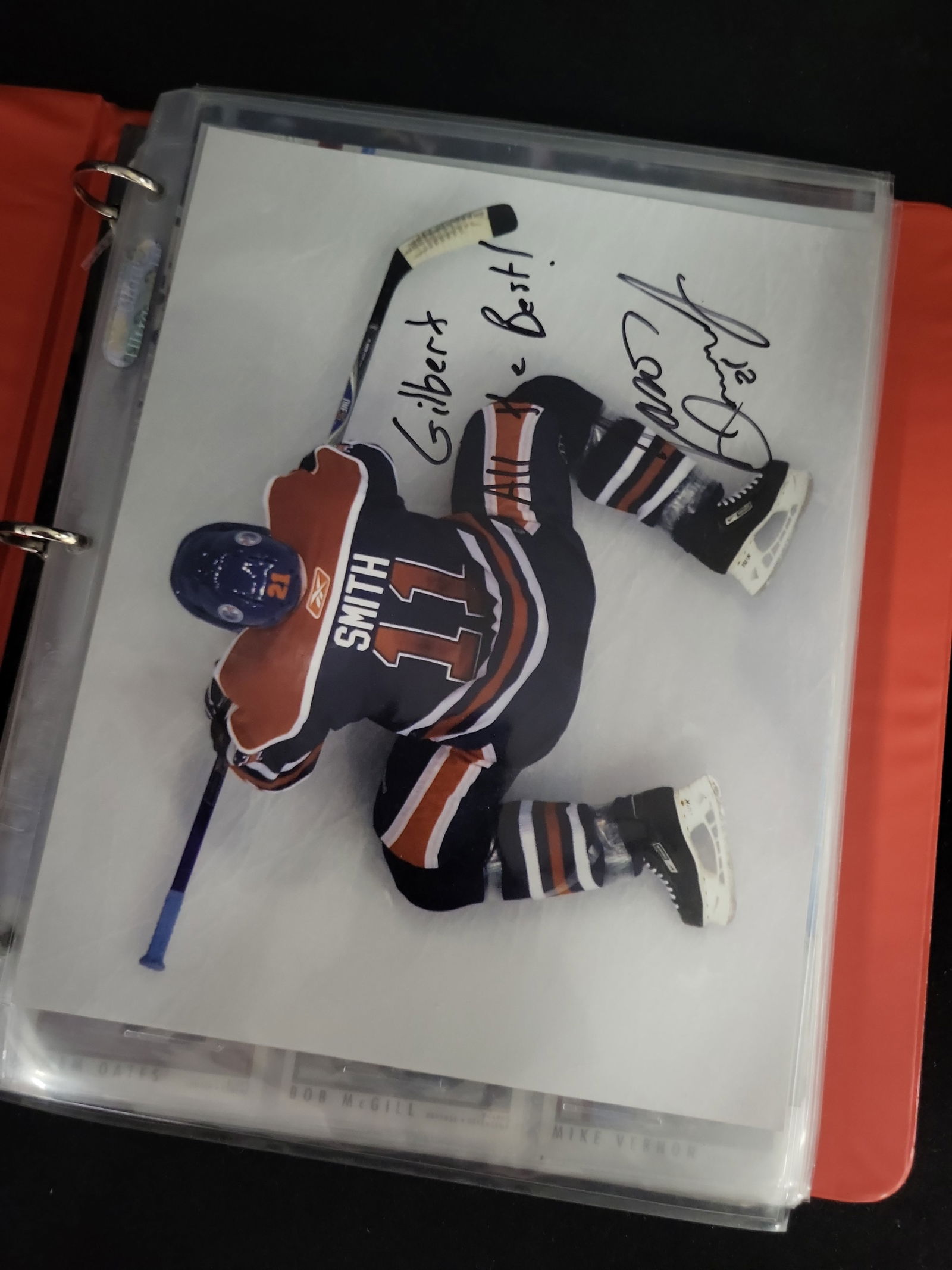 I01168 | Edmonton Oilers Autographed Photo Collection and 1991-92 O-Pee-Chee Premier Hockey Card Set: BID PER WHAT YOU SEE IN THE PHOTO, NOT THE AI GENERATED TITLES AND DESCRIPTIONS! Edmonton Oilers Autographed Photo Collection and 1991-92 O-Pee-Chee Premier Hockey Card Set, One with NHL Hologram This