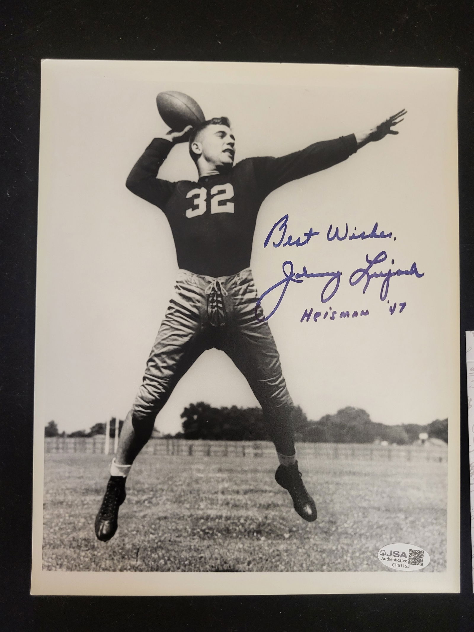 I00693 | Johnny Lujack Autographed 8x10 Notre Dame Fighting Irish Photograph (1 of 9)