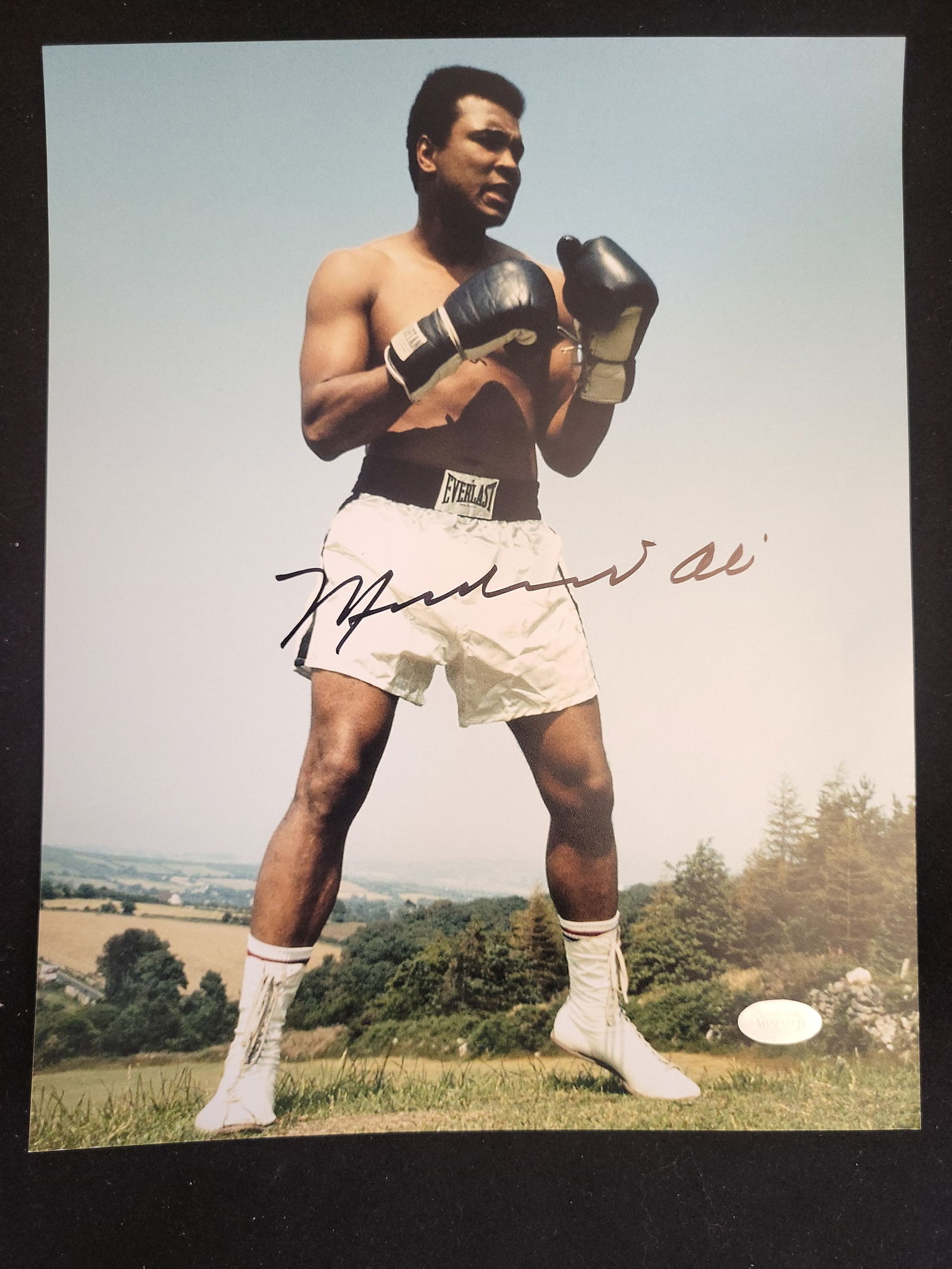 I01226 | Muhammad Ali Autographed Training Photograph, Mounted Memories Authenticated (1 of 6)