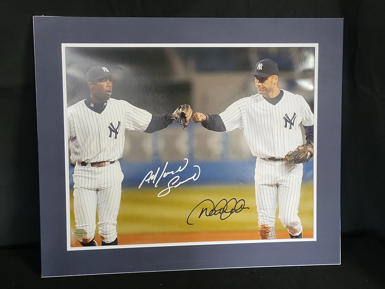 I01249 | Derek Jeter and Alfonso Soriano Dual-Signed New York Yankees 16x20, Steiner Authenticated: BID PER WHAT YOU SEE IN THE PHOTO, NOT THE AI GENERATED TITLES AND DESCRIPTIONS! Derek Jeter and Alfonso Soriano Dual-Signed New York Yankees 16x20, Steiner Authenticated This professional auction lot