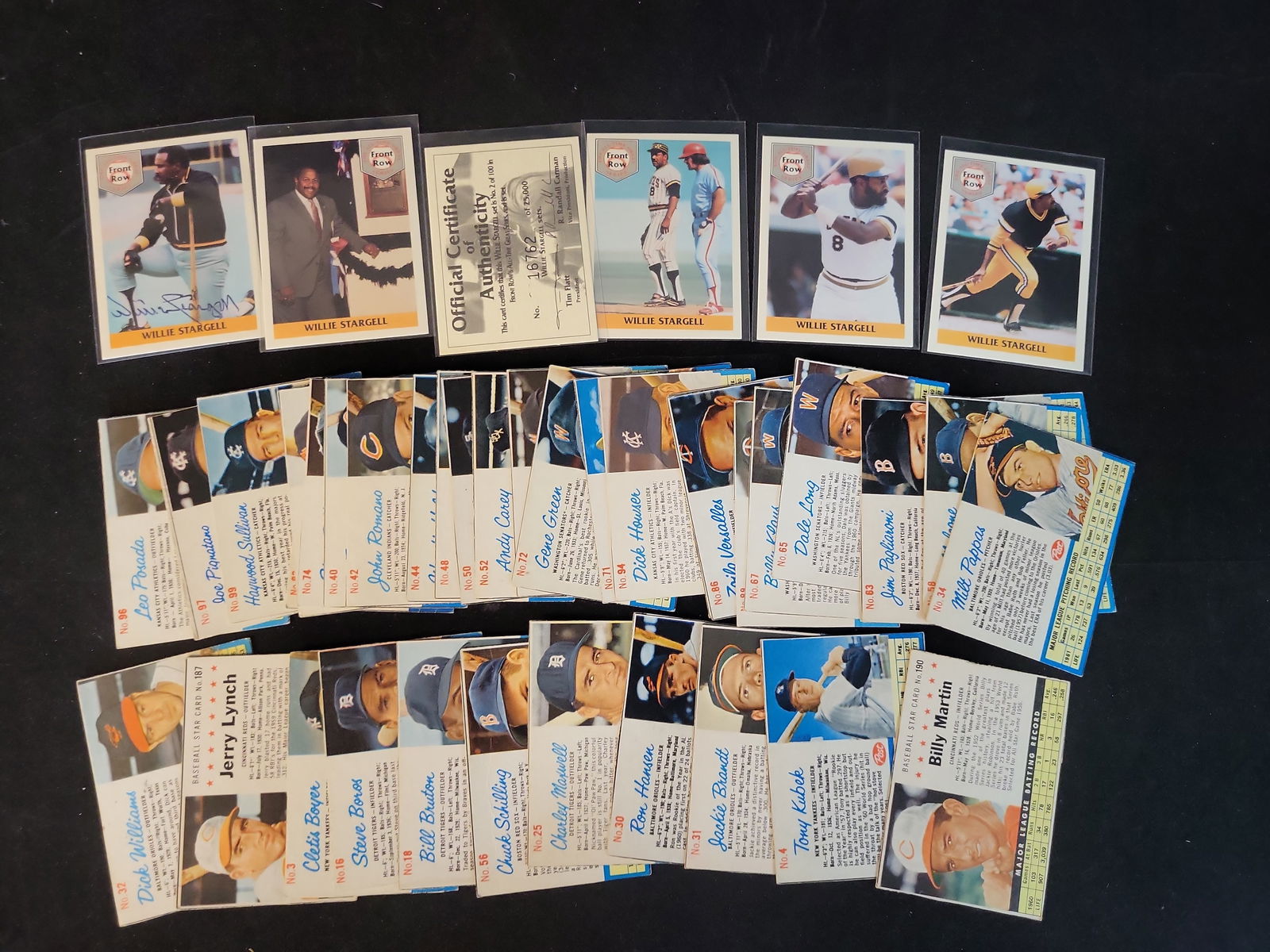 I01036 | Willie Stargell Front Row Signed Limited Edition Set and 1961 Post Cereal Baseball Card (1 of 8)