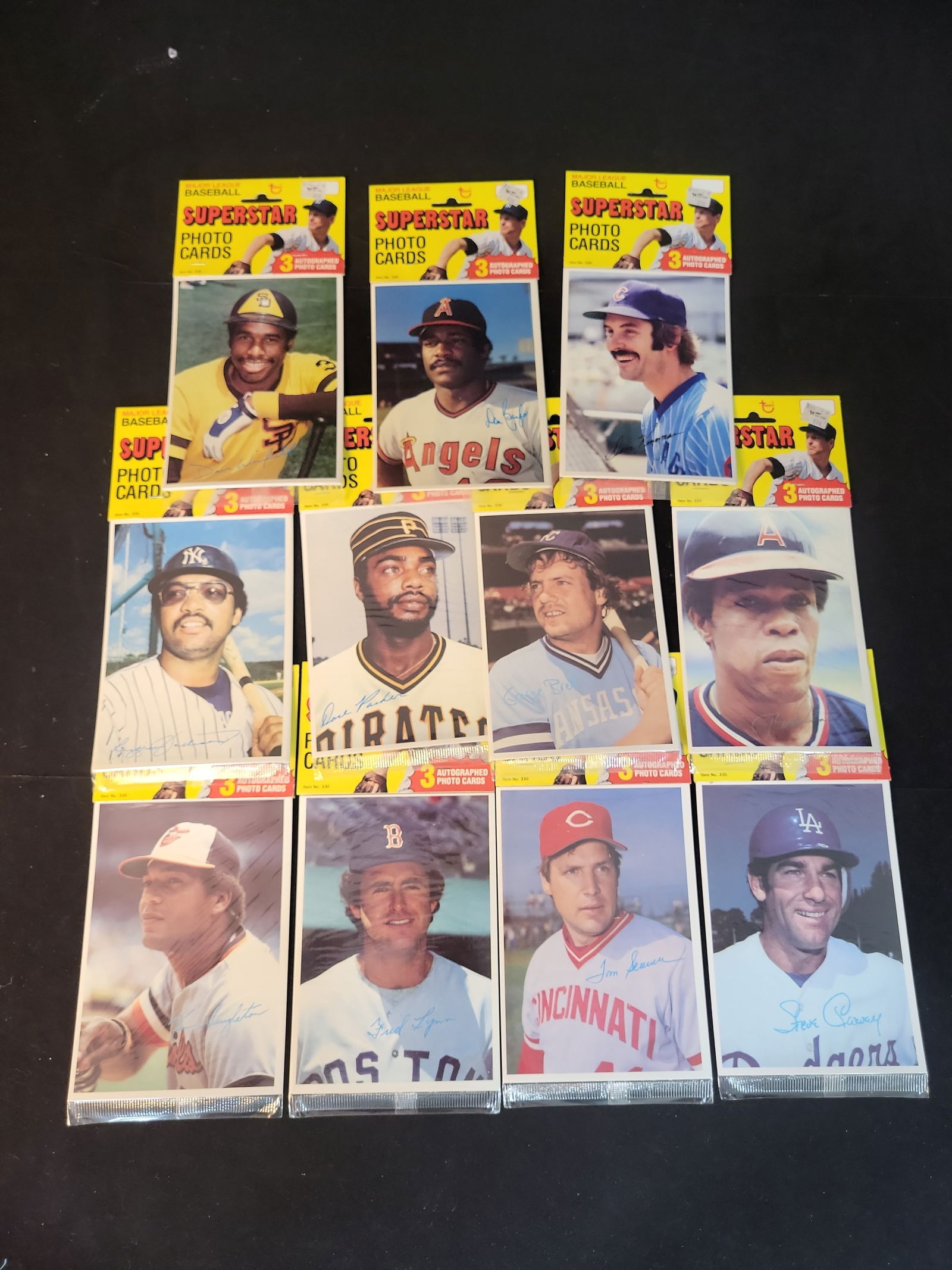 I01027 | 1980 Topps Superstar Photo Cards 5x7 Baseball Lot with Original Retail Headers (1 of 6)