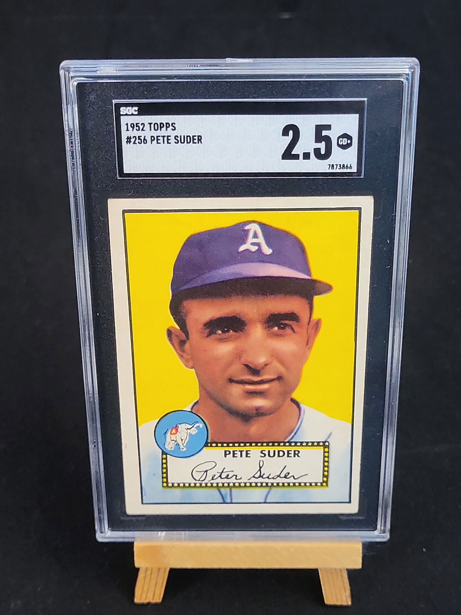 I00854 | 1952 Topps Pete Suder #256 Base Card SGC 2.5 GD+: BID PER WHAT YOU SEE IN THE PHOTO, NOT THE AI GENERATED TITLES AND DESCRIPTIONS! 1952 Topps Pete Suder #256 Base Card SGC 2.5 GD+ Brand: Topps. Year: 1952. Set: Base (Series 4). Card Number: #256. Pla