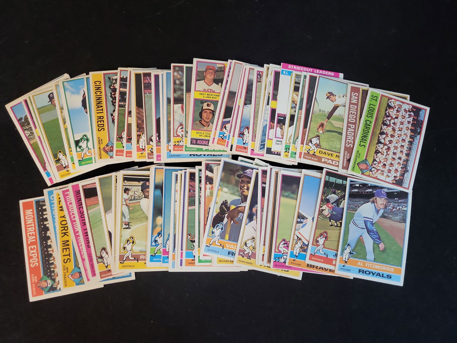 I01045 | 1976 Topps Baseball Card Collection Lot of 75+ Vintage Cards Including Sparky Anderson (1 of 6)