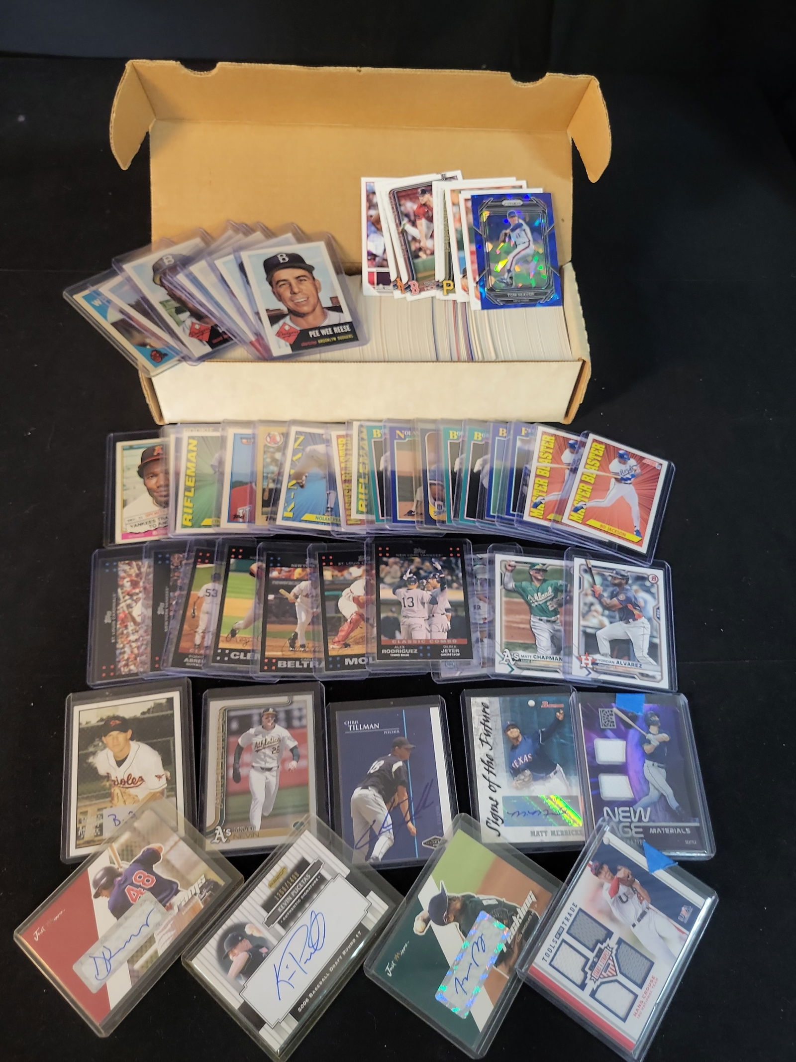 I01190 | Baseball Trading Card Collection Lot Autographs Relics Parallels 500+ Cards (1 of 12)