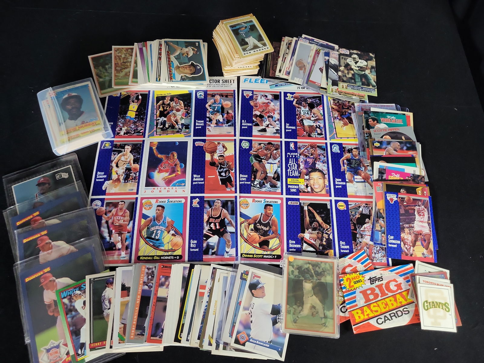 I01224 | 1984-1992 Topps, Fleer, and Donruss Multi-Sport Card Lot with Michael Jordan and Orel (1 of 16)