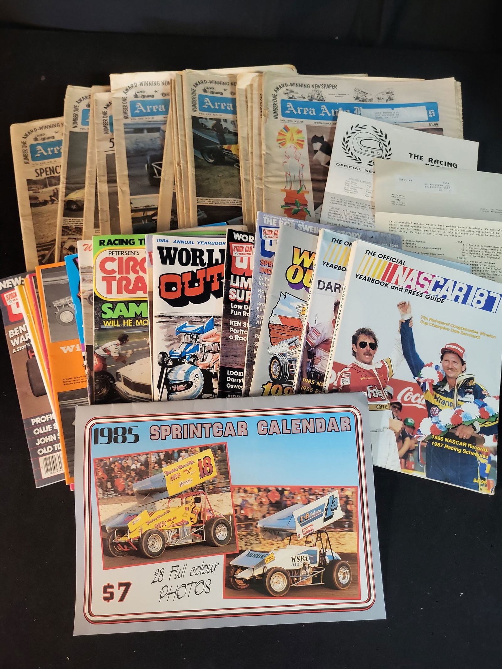 I01191 | Dale Earnhardt and NASCAR/Sprint Car Vintage Publication and Ephemera Lot (1 of 6)
