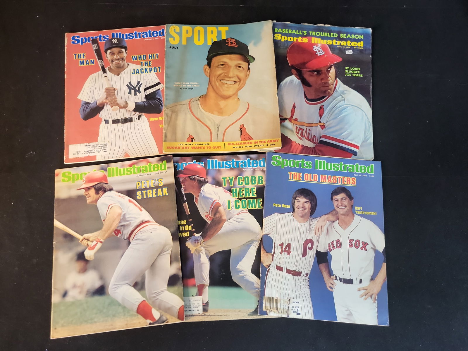 I01059 | Musial, Rose, Winfield, Torre, Yaz, Vintage Baseball Magazine Collection, Unsigned (1 of 10)