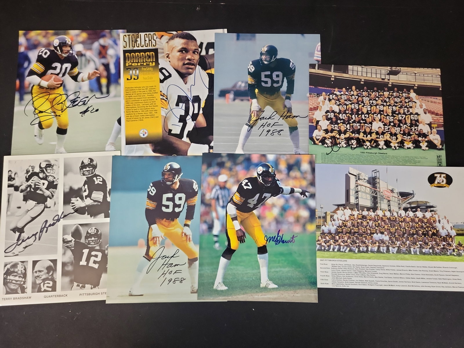 I01468 | Collection of Eight Pittsburgh Steelers Autographed and Team Photographs including Terry (1 of 14)
