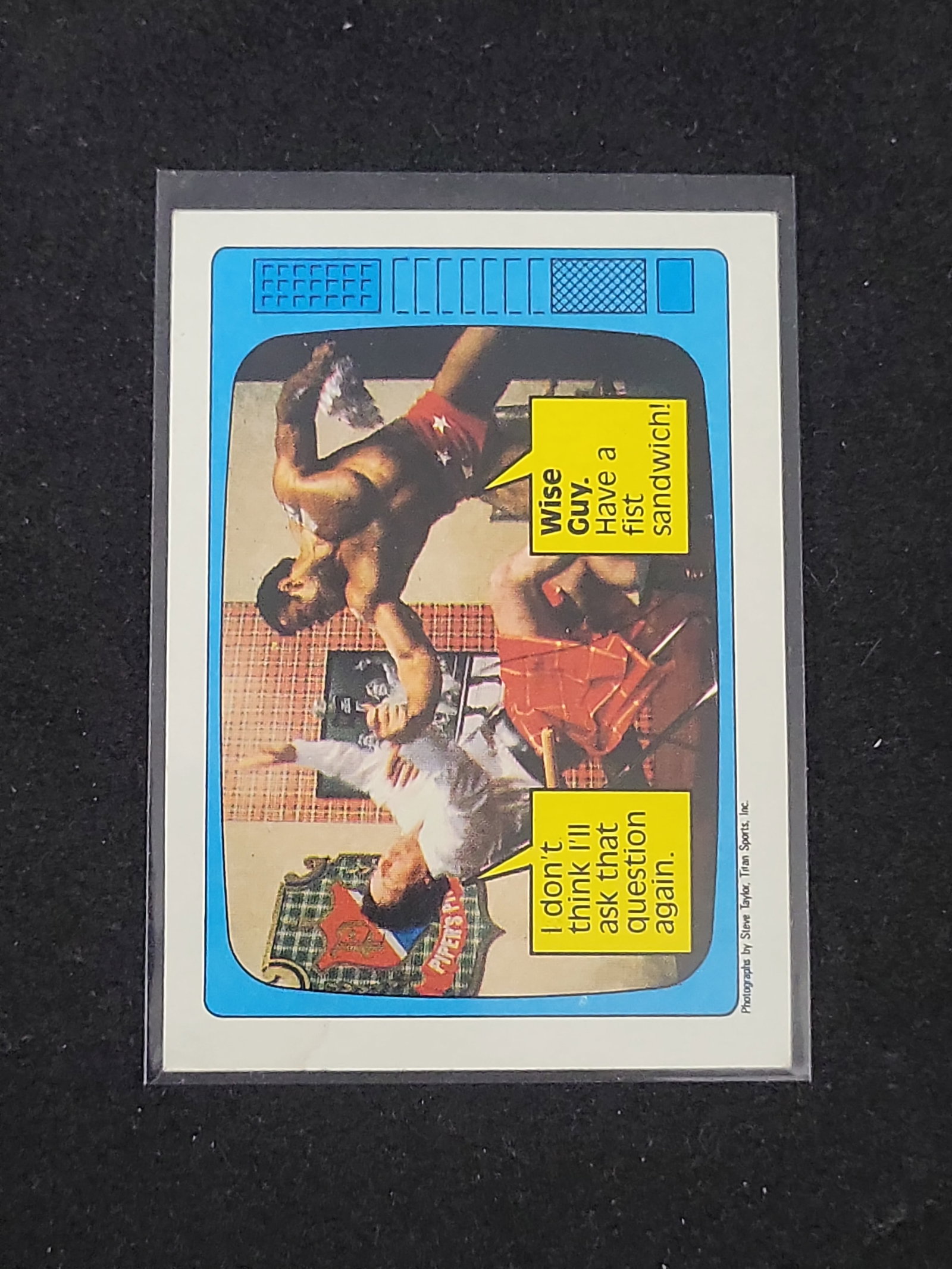 I01577 | 1985 Topps WWF Pro Wrestling Card Number 59 Rowdy Roddy Piper and Rocky Johnson: BID PER WHAT YOU SEE IN THE PHOTO, NOT THE AI GENERATED TITLES AND DESCRIPTIONS! 1985 Topps WWF Pro Wrestling Card Number 59 Rowdy Roddy Piper and Rocky Johnson This is an original 1985 Topps World Wr