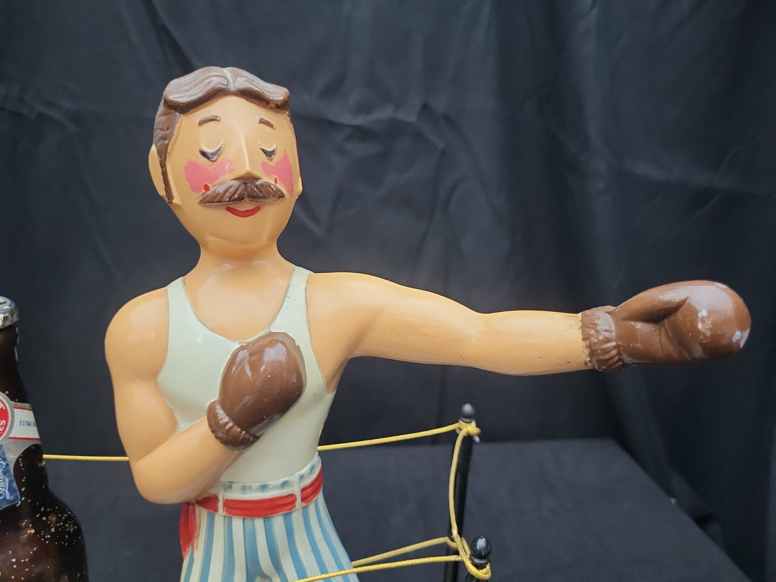 I01740 | 1950s Pabst Blue Ribbon Beer Old Time Boxer Back-Bar Advertising Display - 2