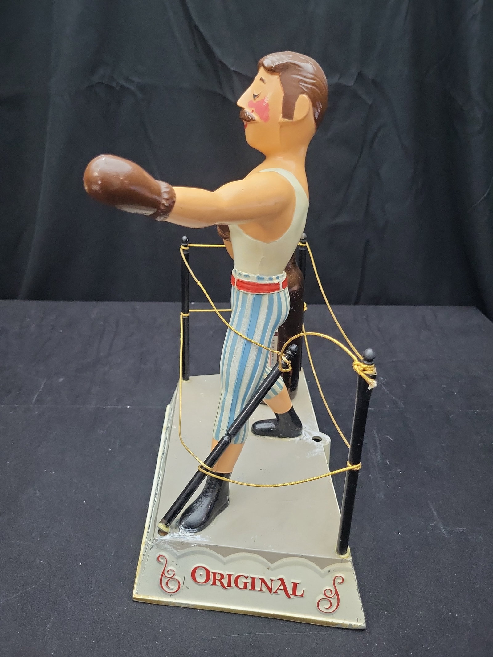 I01740 | 1950s Pabst Blue Ribbon Beer Old Time Boxer Back-Bar Advertising Display - 7