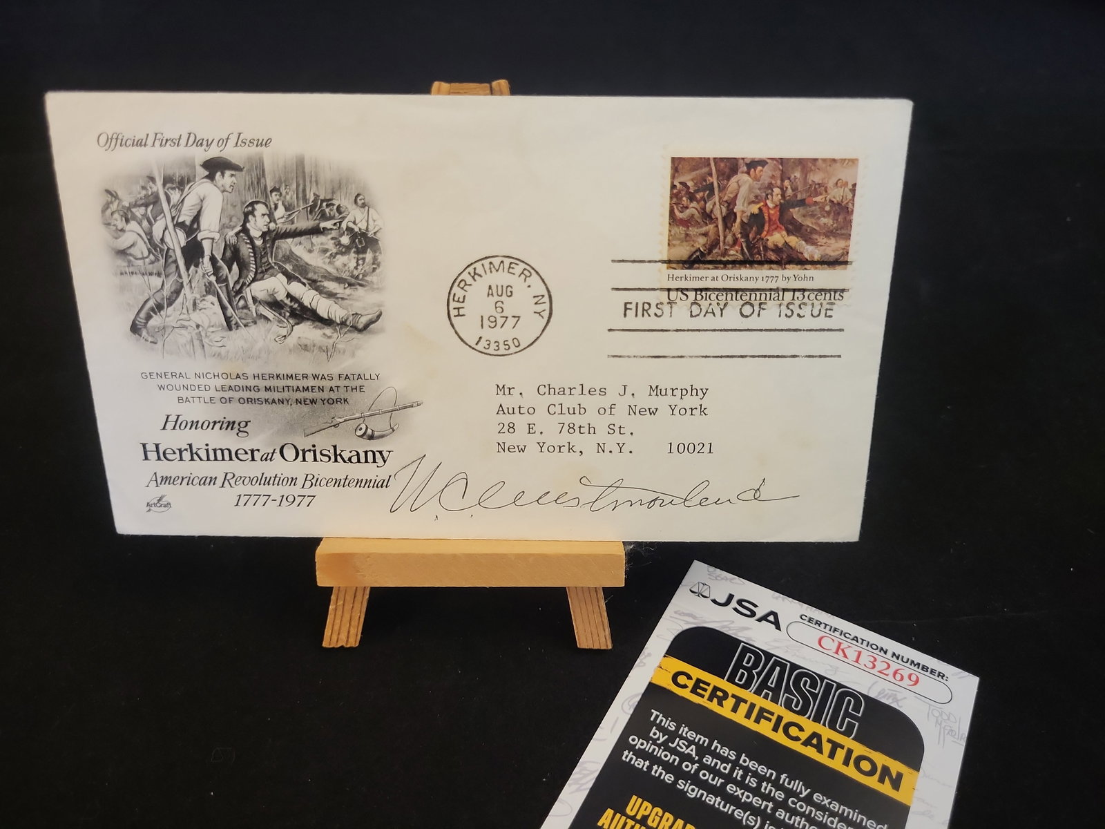 I00906 | Westmoreland, William C. General Nicholas Herkimer First Day Cover. ArtCraft, 1977. (1 of 6)