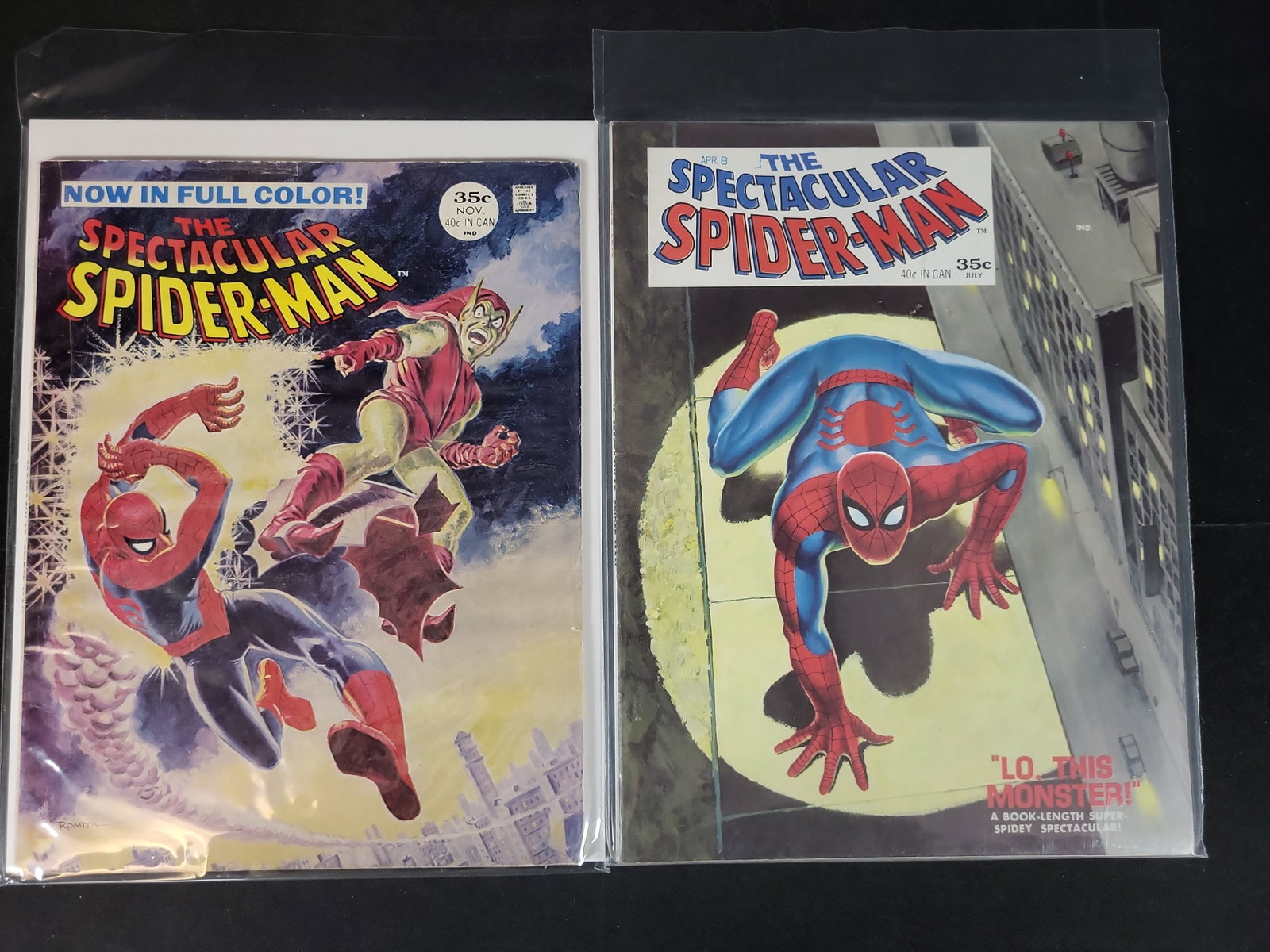 I02292 | A Pair of The Spectacular Spider-Man Magazine Comic Books Issues 1 and 2, Marvel Comics (1 of 3)