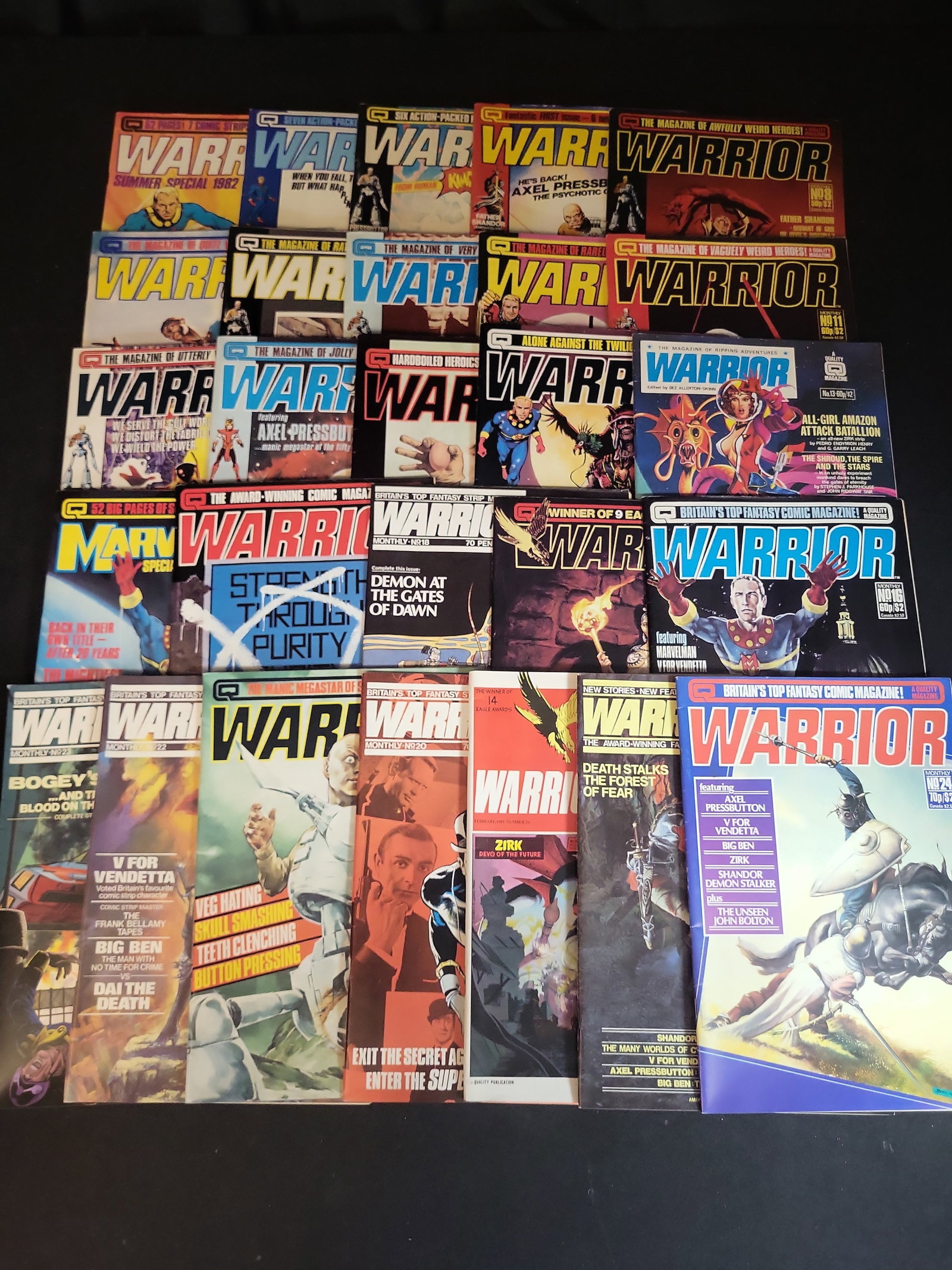 I02660 | A Collection of Warrior Magazines Including Issues 1 through 26 plus Two Specials (1 of 7)