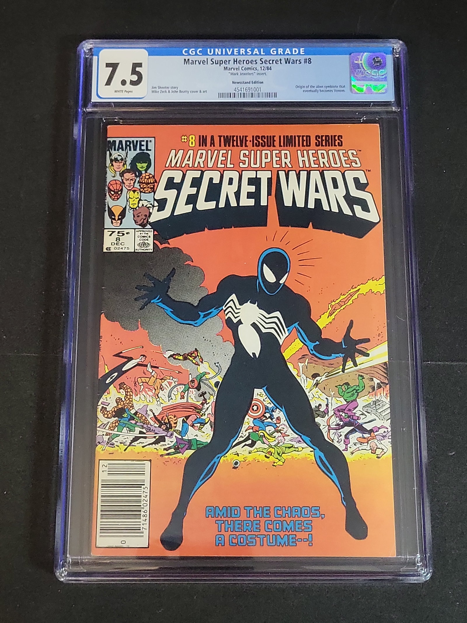 I02693 | Marvel Super Heroes Secret Wars #8 CGC 7.5 Newsstand Edition with Mark Jewelers Insert (1 of 4)