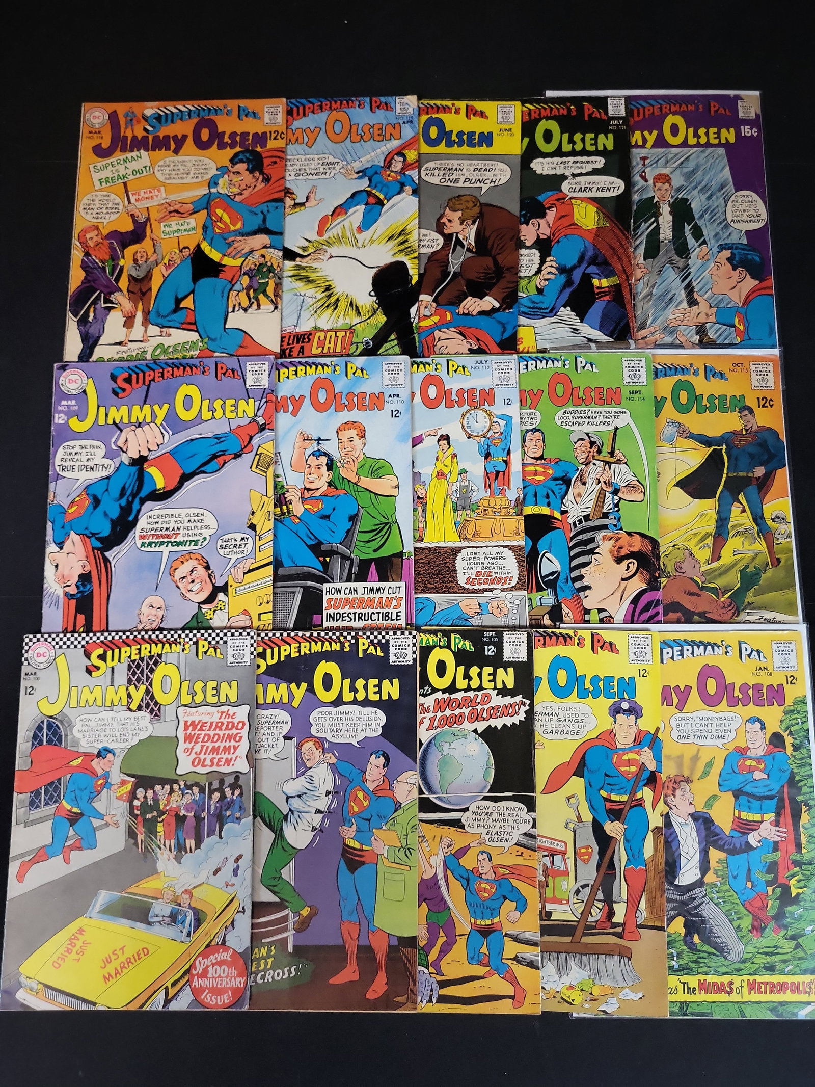 I02619 | A Collection of 15 Superman's Pal Jimmy Olsen Silver Age Comic Books (1 of 5)