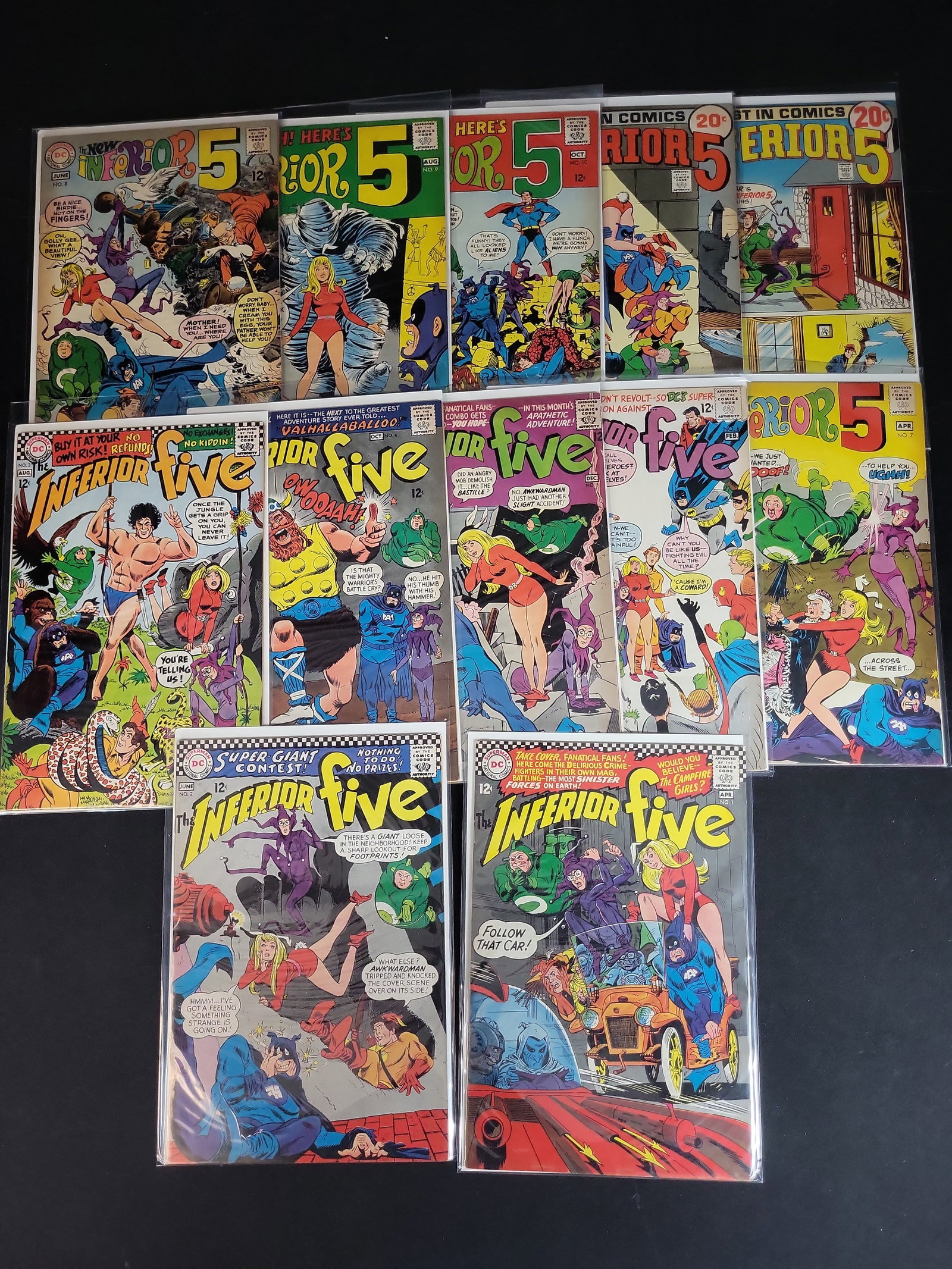 I02624 | DC Comics The Inferior Five Complete 12-Issue Comic Book Set 1967-1972 (1 of 6)