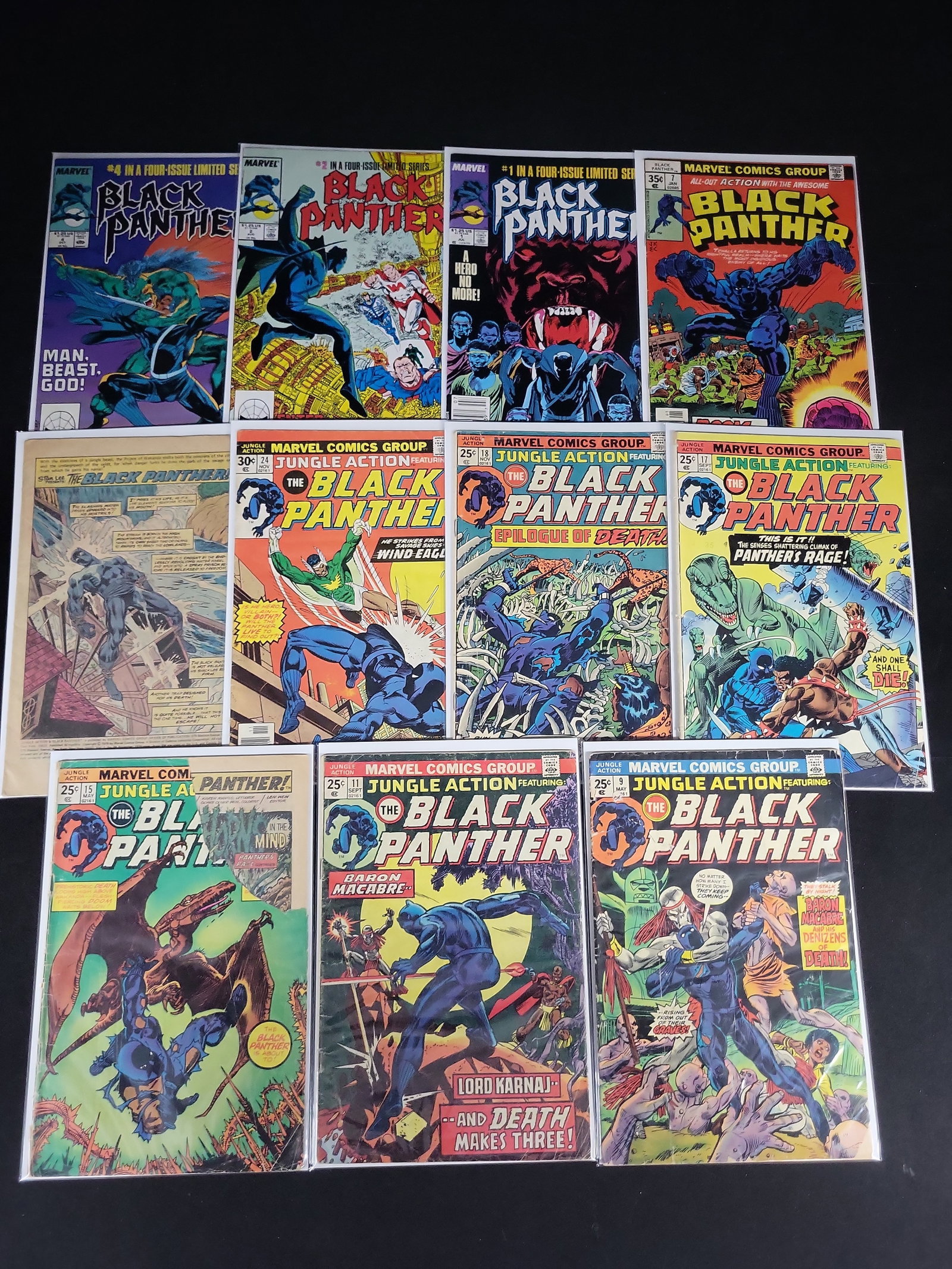 I02106 | Collection of 11 Black Panther Comic Books, Marvel Comics, 1974-1988 (1 of 5)