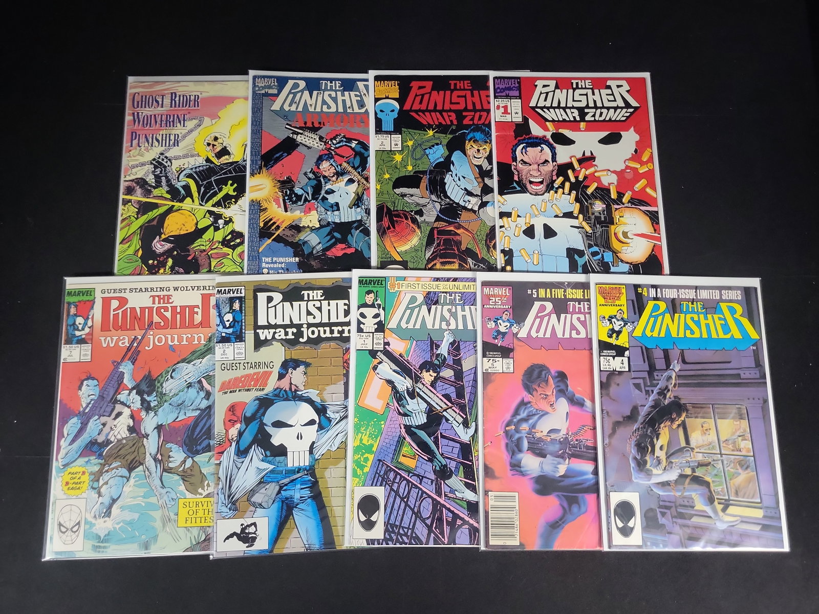 I02116 | A Collection of 9 Vintage Marvel Punisher Comic Books Including Premiere and Key Issues (1 of 5)